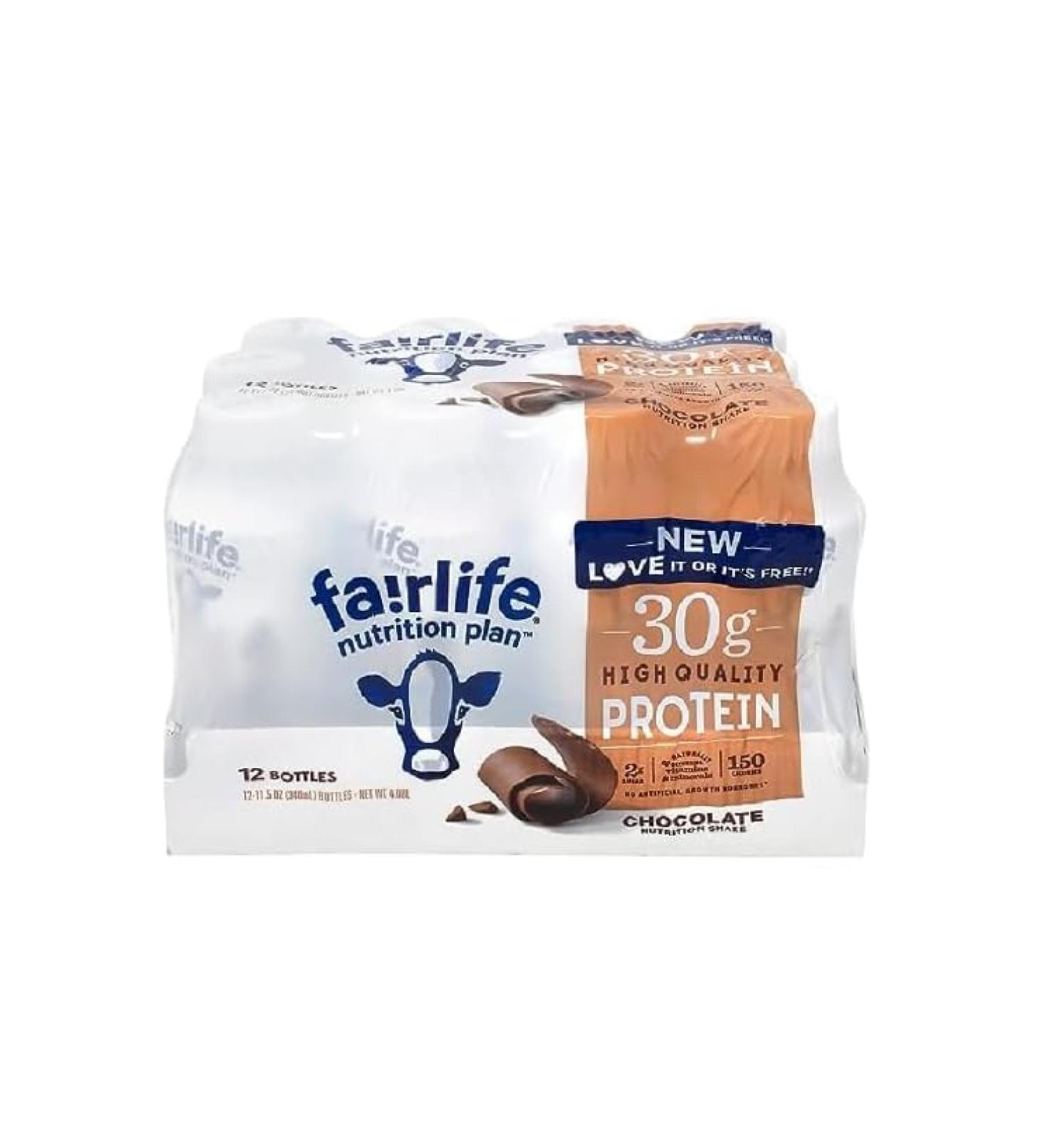 High Protein Chocolate Shake 30g - Gelatin Free Nutrition Plan (12 Pack - Buy Online on GoSupps.com