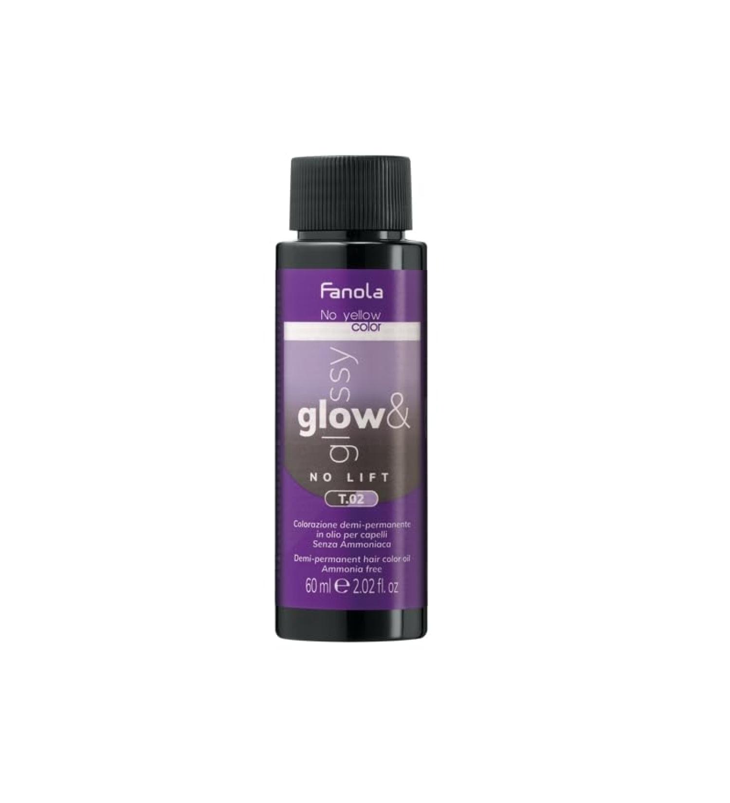 Fanola Glow & Glossy Oil Toner T.02 60ml - semi-permanent oil coloring without ammonia