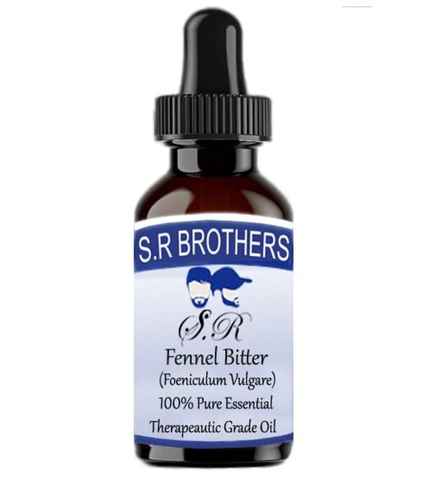 SRBrothers Fennel Bitters Essential Oil - 100% Pure Therapeutic Foeniculum Vulgare (15ml) | International Shipping - Buy Online on GoSupps.com