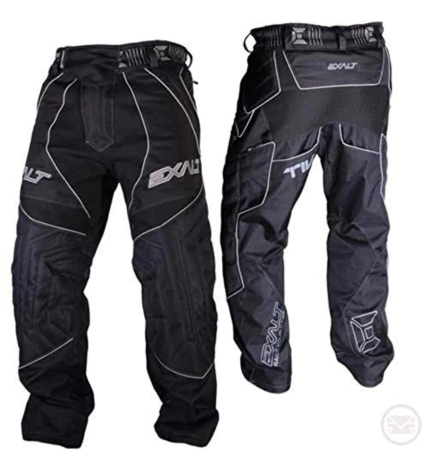 Exalt Paintball T4 Pants Black/Grey X-Large - Durable and Comfortable Paintball Pants - Buy Online on GoSupps.com