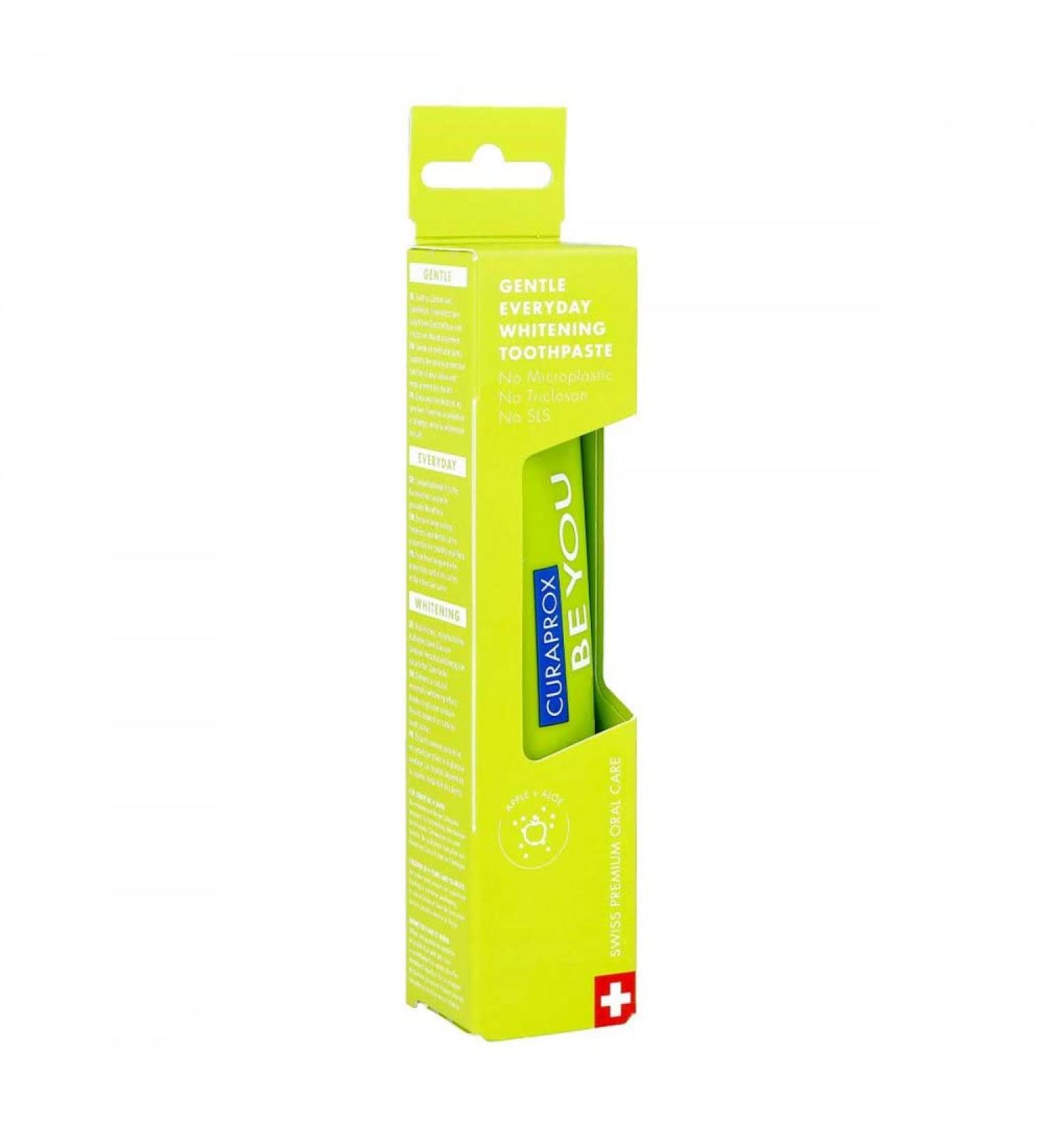 CURAPROX Be You Toothpaste Apple & Aloe Green 60 ml - Natural Dental Care Fresh Flavor International Shipping - Buy Online on GoSupps.com