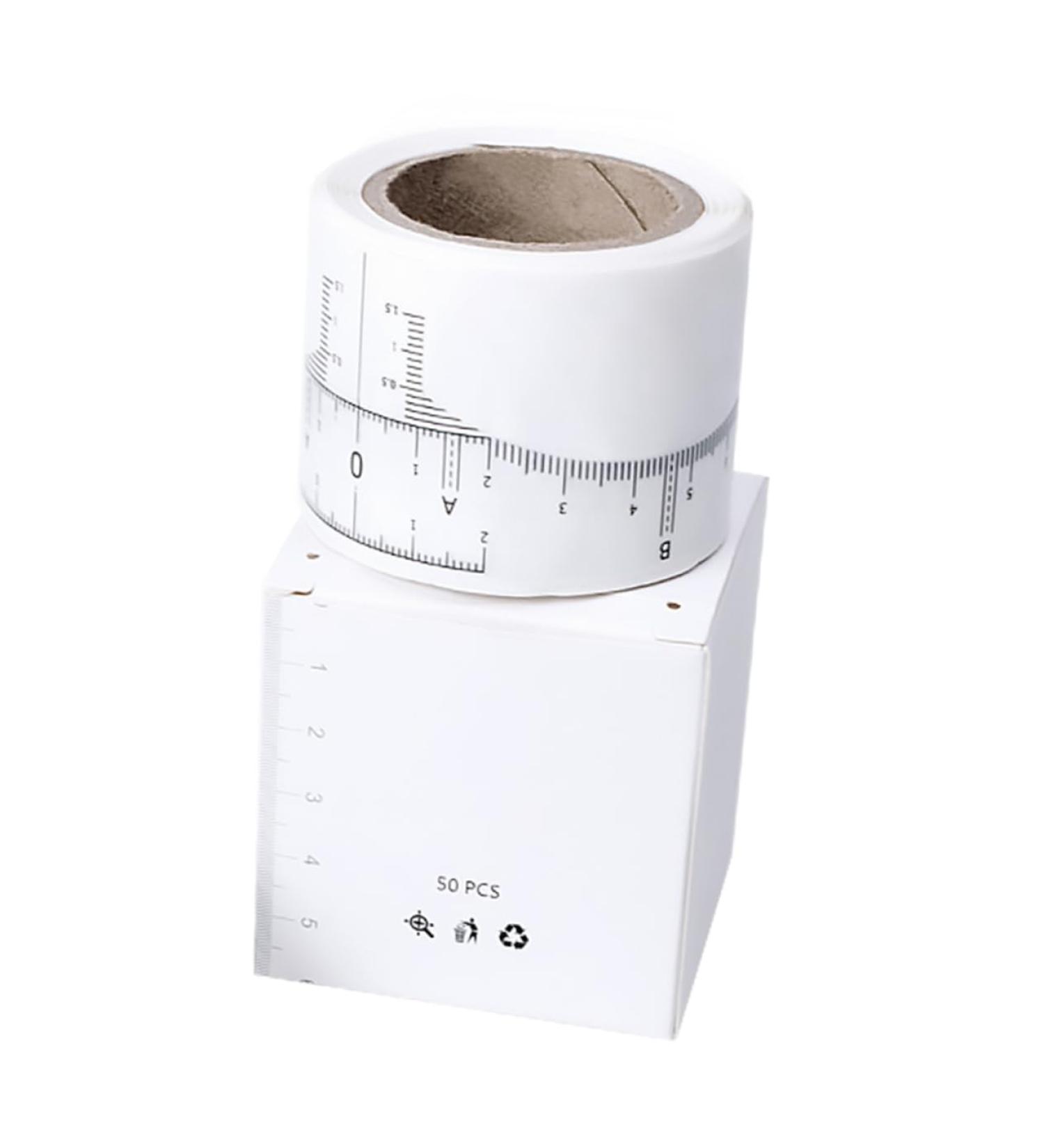DOITOOL 1 roll Scale Measurer Auxiliary of Disposable Woman White Ruler Cosmetics Measuring Measure - Buy Online on GoSupps.com