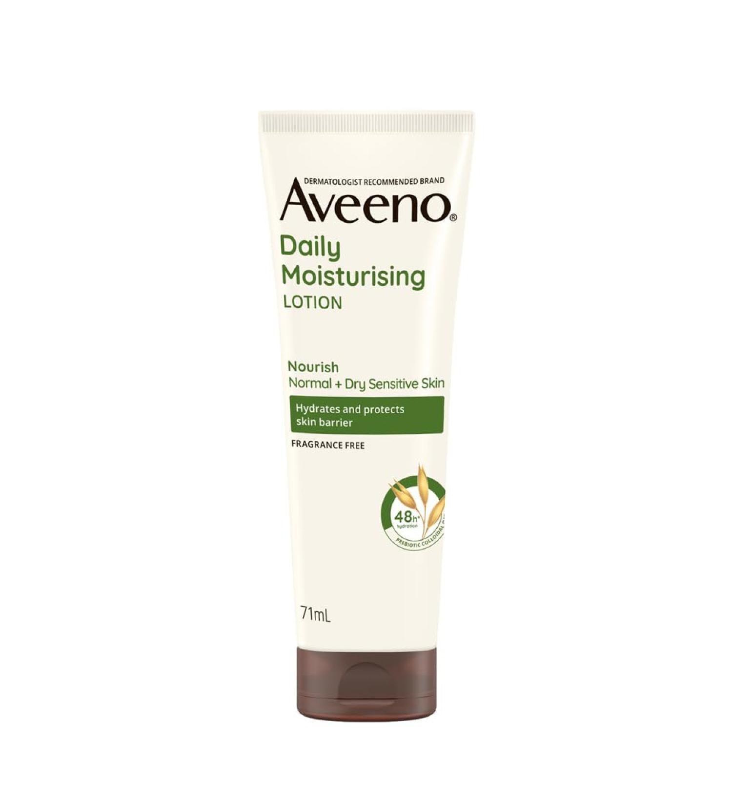 Aveeno Daily Moisturizing Lotion for Dry Skin - 71 ml | Hydrate & Soothe | International Shipping Available - Buy Online on GoSupps.com