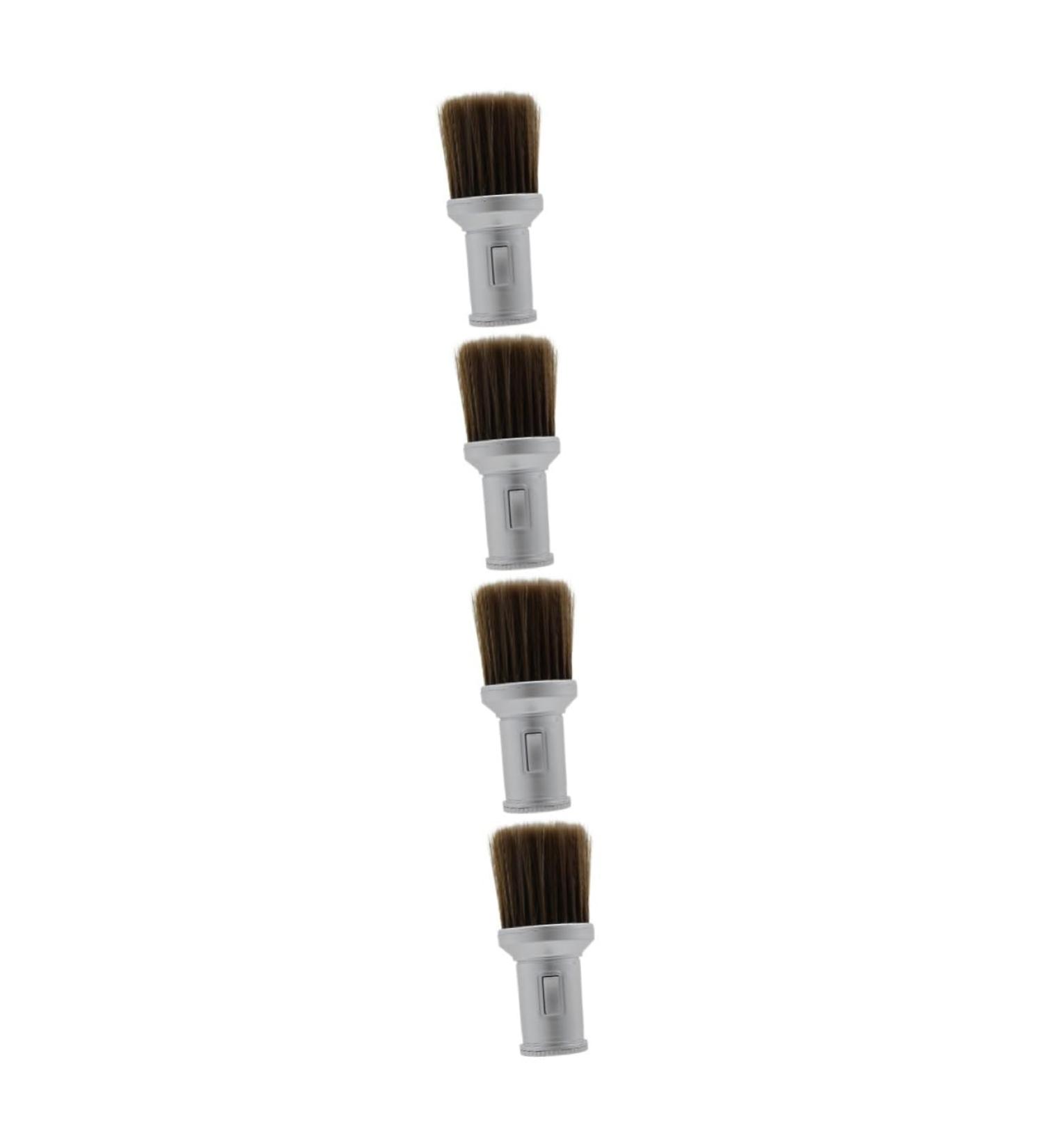 Buy Minkissy 4-Piece Powder Brush Set for Body & Hairdressing - Silver - Perfect for Barbers & Beauty Enthusiasts - International Shipping Available - Buy Online on GoSupps.com