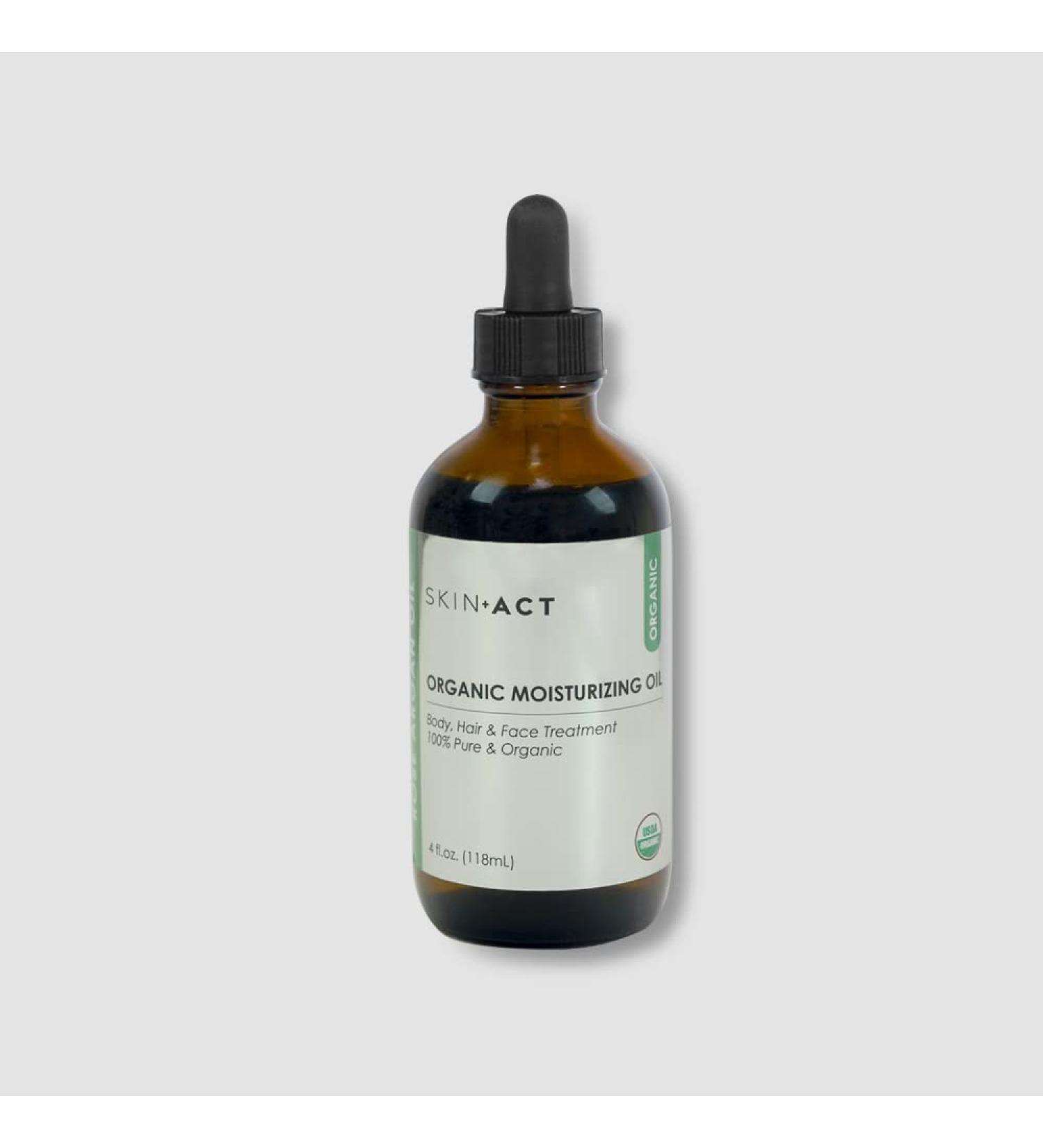 USDA Organic Argan Oil with Rose Oil - Instant Skin & Hair Moisturizer (4 OZ) | Best Hydrating Oil for All Skin Types - Buy Online on GoSupps.com