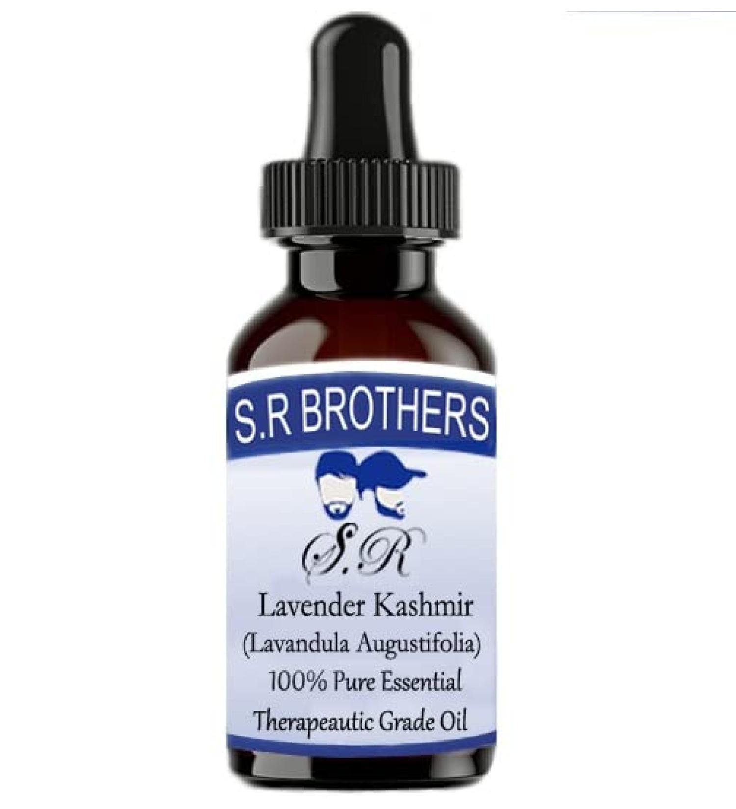 SRBrothers 100% Pure Lavender Essential Oil (30ml) Therapeutic Grade Lavandula Augustifolia | International Shipping Available - Buy Online on GoSupps.com