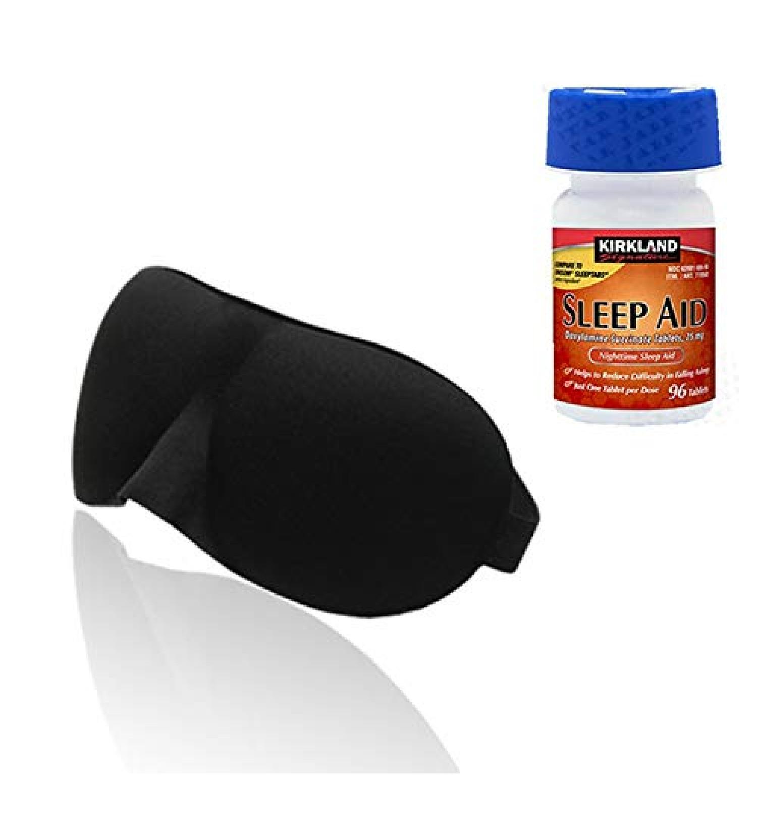 3D Sleeping Eye Mask with Free Kirkland Sleep Aid - Get Deep Restful Sleep - Buy Online on GoSupps.com