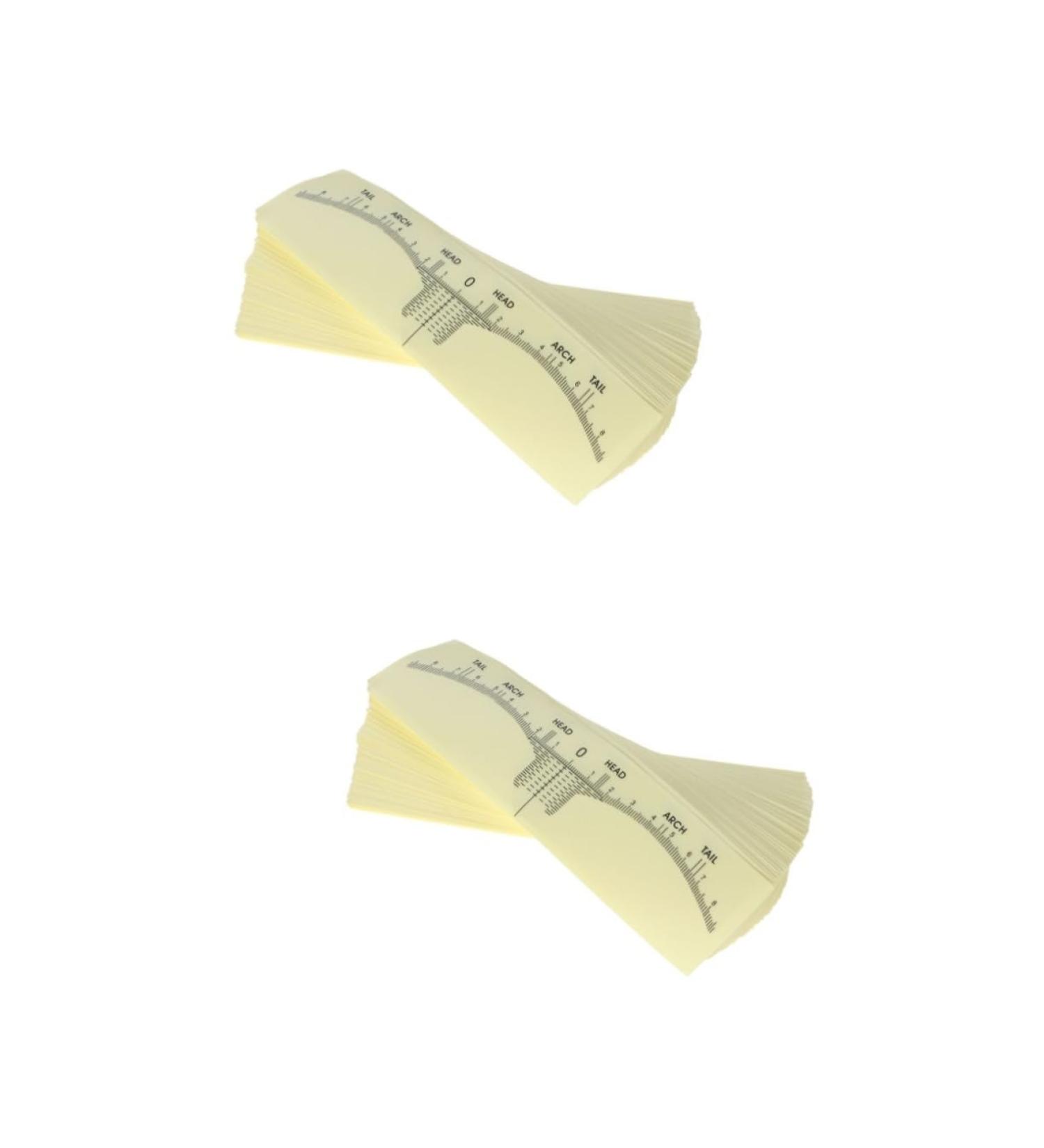 Hemoton 200 Pcs Eyebrow Shaping Stencils Microblading Measuring Tools Eyebrow Ruler Sticker Disposable - Buy Online on GoSupps.com