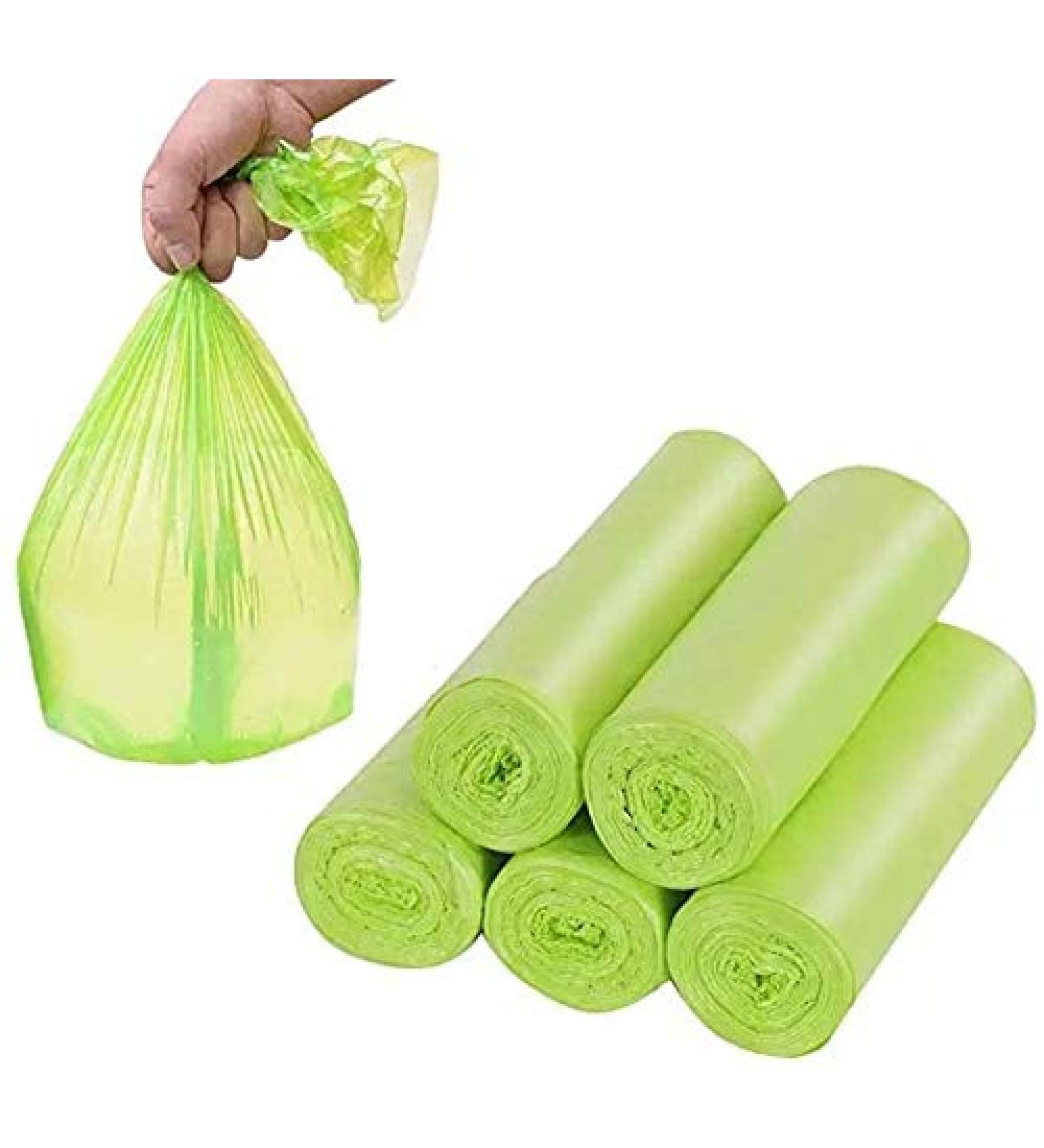 AuPHX 2.6 Gallon Biodegradable Trash Bags 100 Counts Kitchen Eco Friendly Garbage Bags Small Extra Thickening Trash Bags for Office Bathroom Kitchen Waste Home Yard Bins green - Buy Online on GoSupps.com