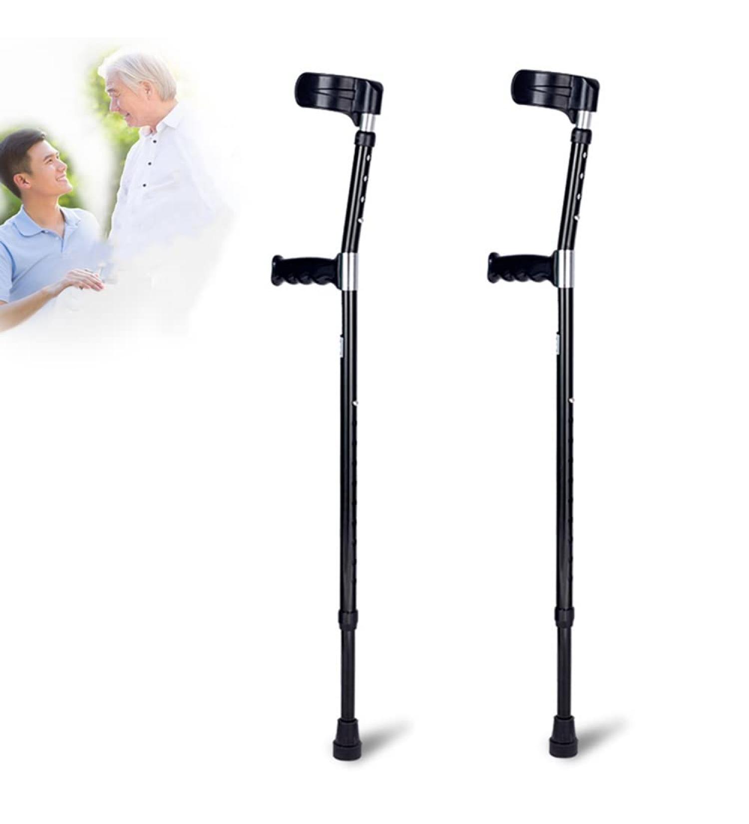 Crutches for Adults Forearm Crutches Crutches for Walking 10 Stops Adjustable with Soft Ergonomic Handle Grips Adjustable Crutches and Physically Impaired Journey - Buy Online on GoSupps.com