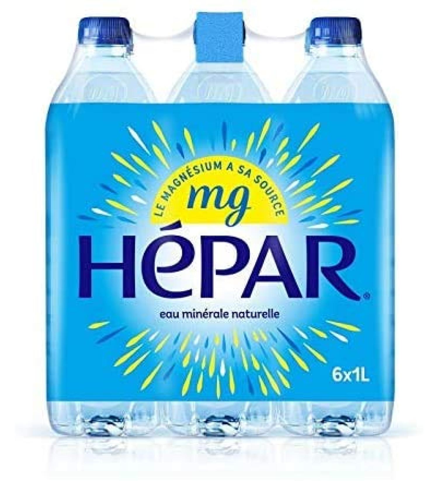 H par H par - Natural Mineral Water - 6 x 1L Bottles - Fast Delivery in France - Price Per Unit