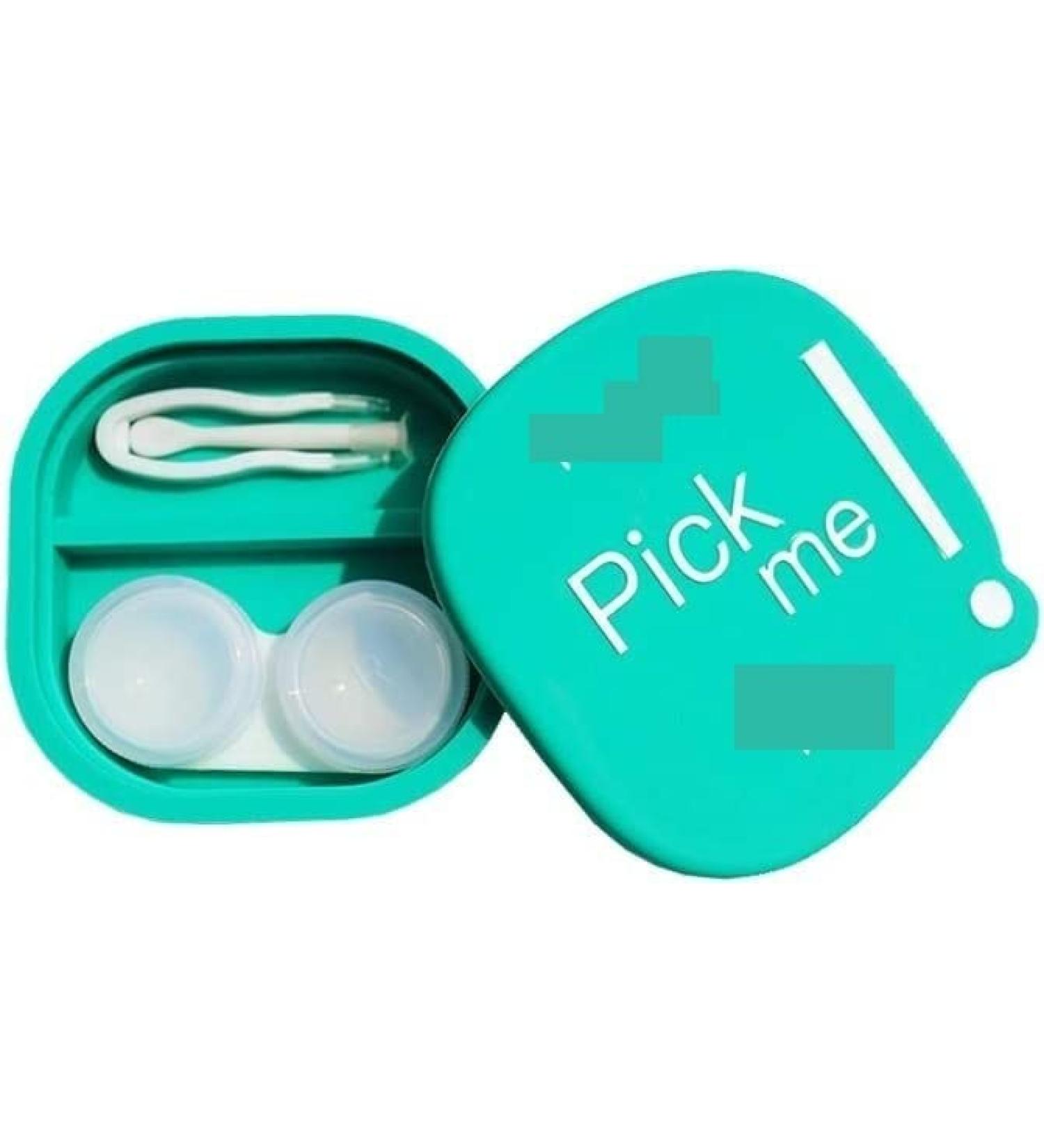 Buy Optometry Lens Container | Contact Lens Care Box | Silicone Storage Box in Green & Yellow - Buy Online on GoSupps.com