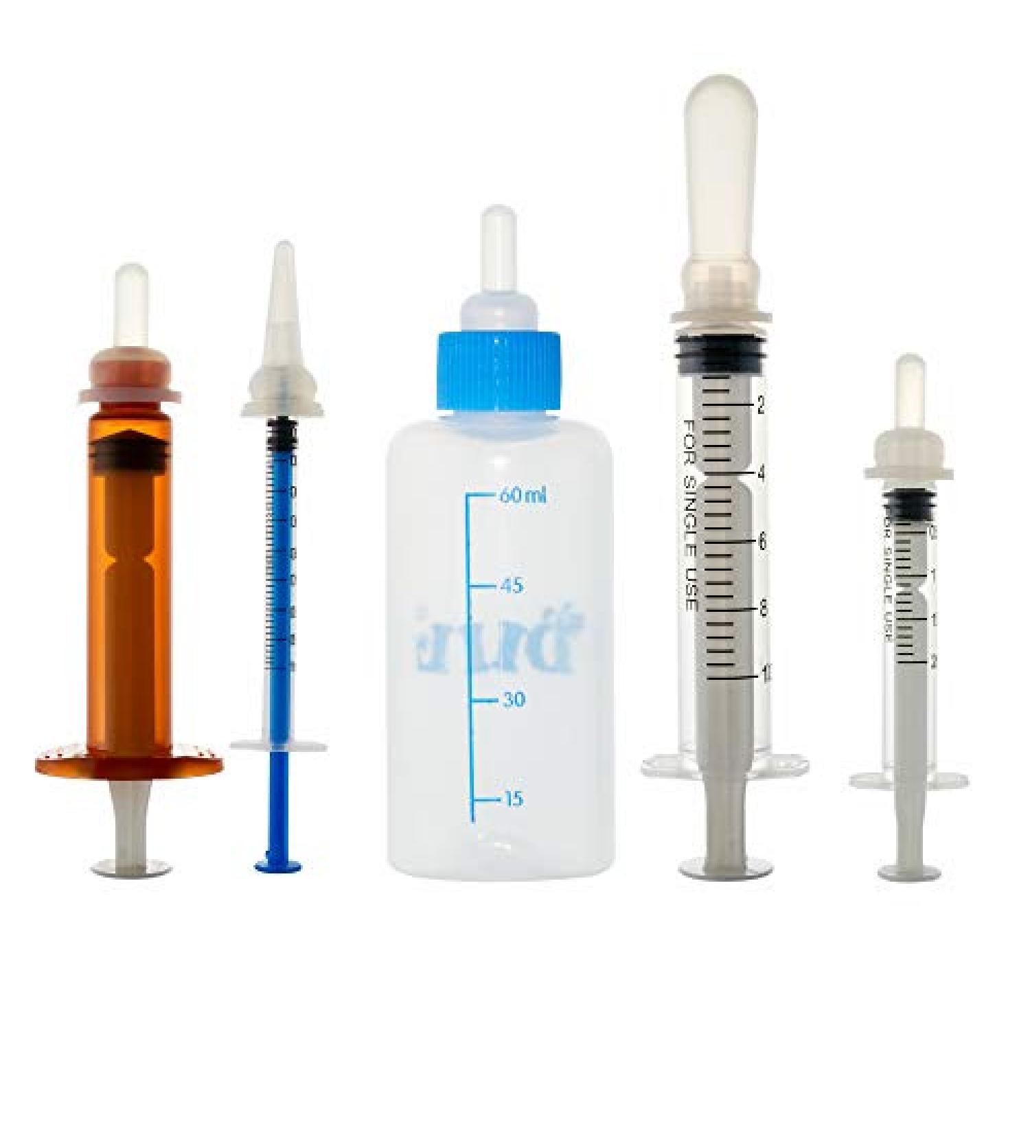 FJNATINH Kitten Puppy Feeding Bottles - Newborn Small Animals Milk Bottles with Replacement Nipples | Pet Feeder Set - Buy Online on GoSupps.com