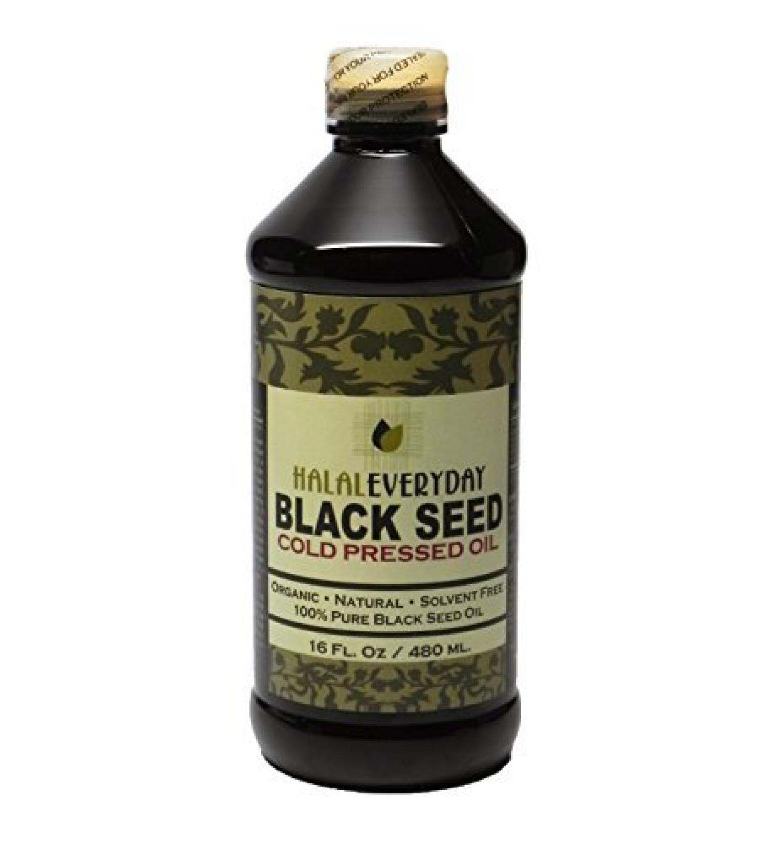 Pure Black Seed Oil - 16oz - 100% Pure and Cold Pressed Black Seed - Non-GMO and Vegan - Nigella Sativa -100% Hexane Free - Halal Certified - Special Food Grade Plastic Bottle
