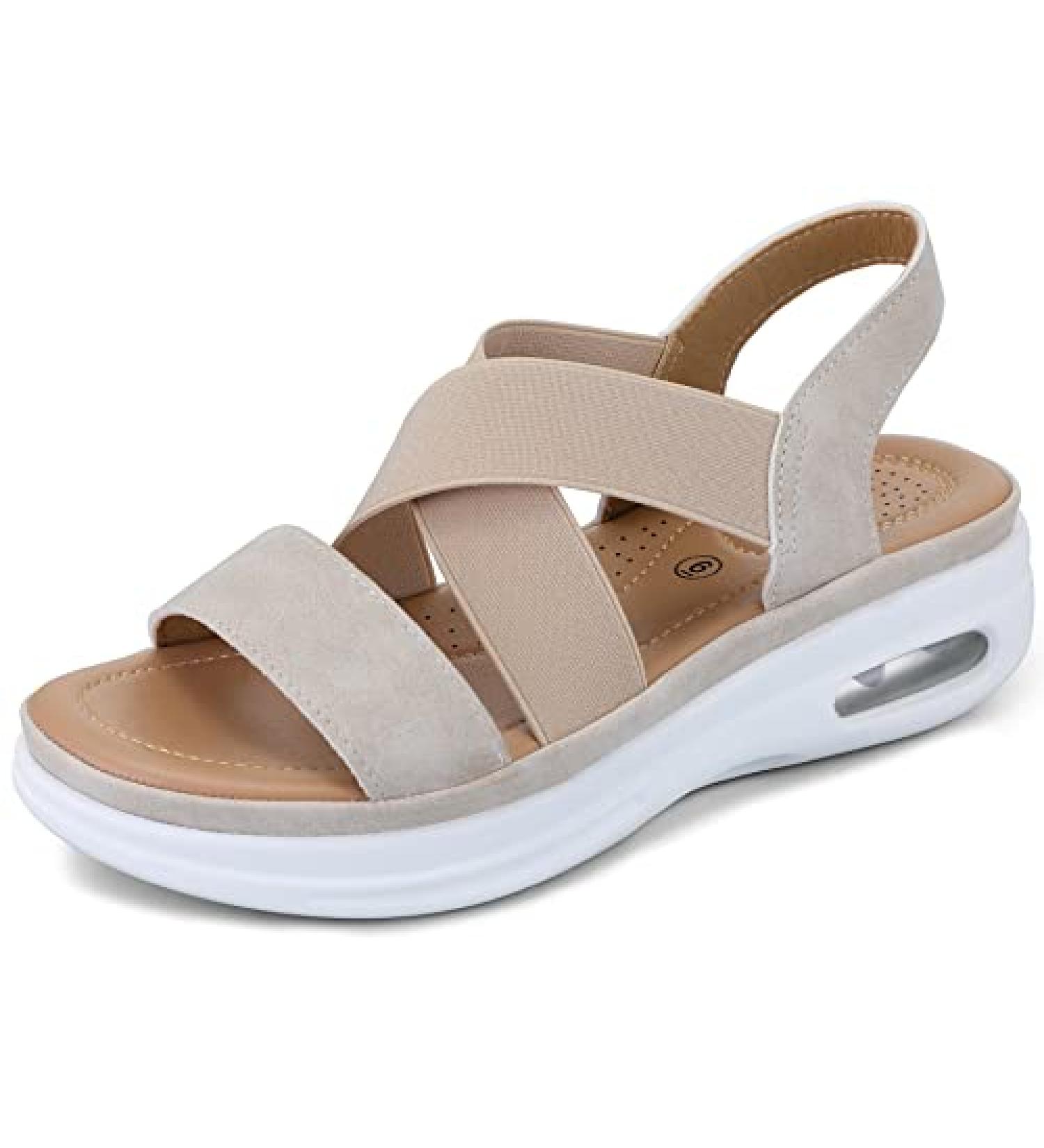 mysoft Women's Comfortable Walking Sandals - Air Cushion Slingback Platform Shoes - Buy Online on GoSupps.com