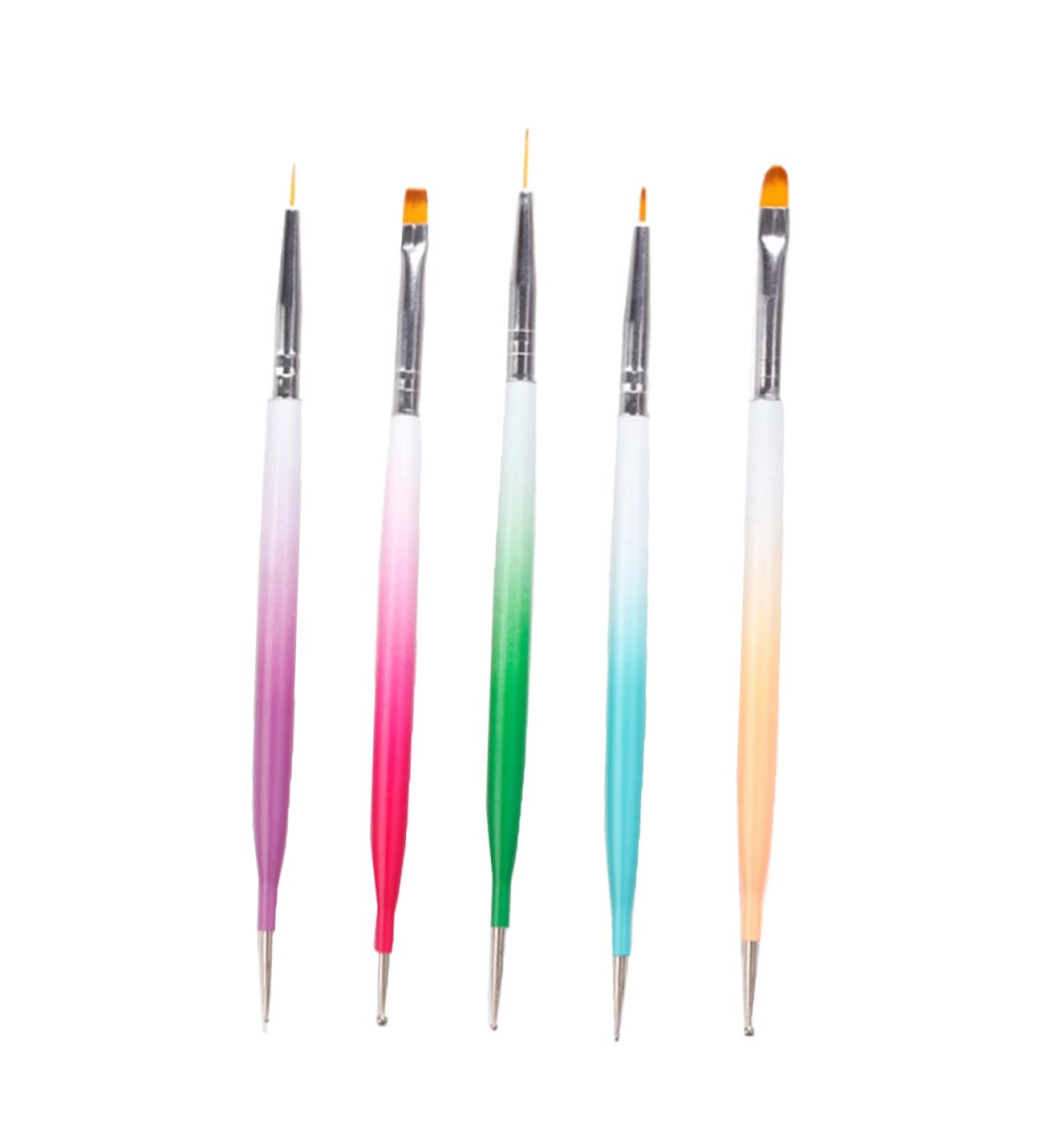Garneck 1 Set Nail Pen Manicure Art Nails Brush Pen Nail Art Liner Brush Nail Art Nail Dotting Pens Nail Art Pencil Nail Tools Nail Dot Pen Aluminum Crystal - Buy Online on GoSupps.com