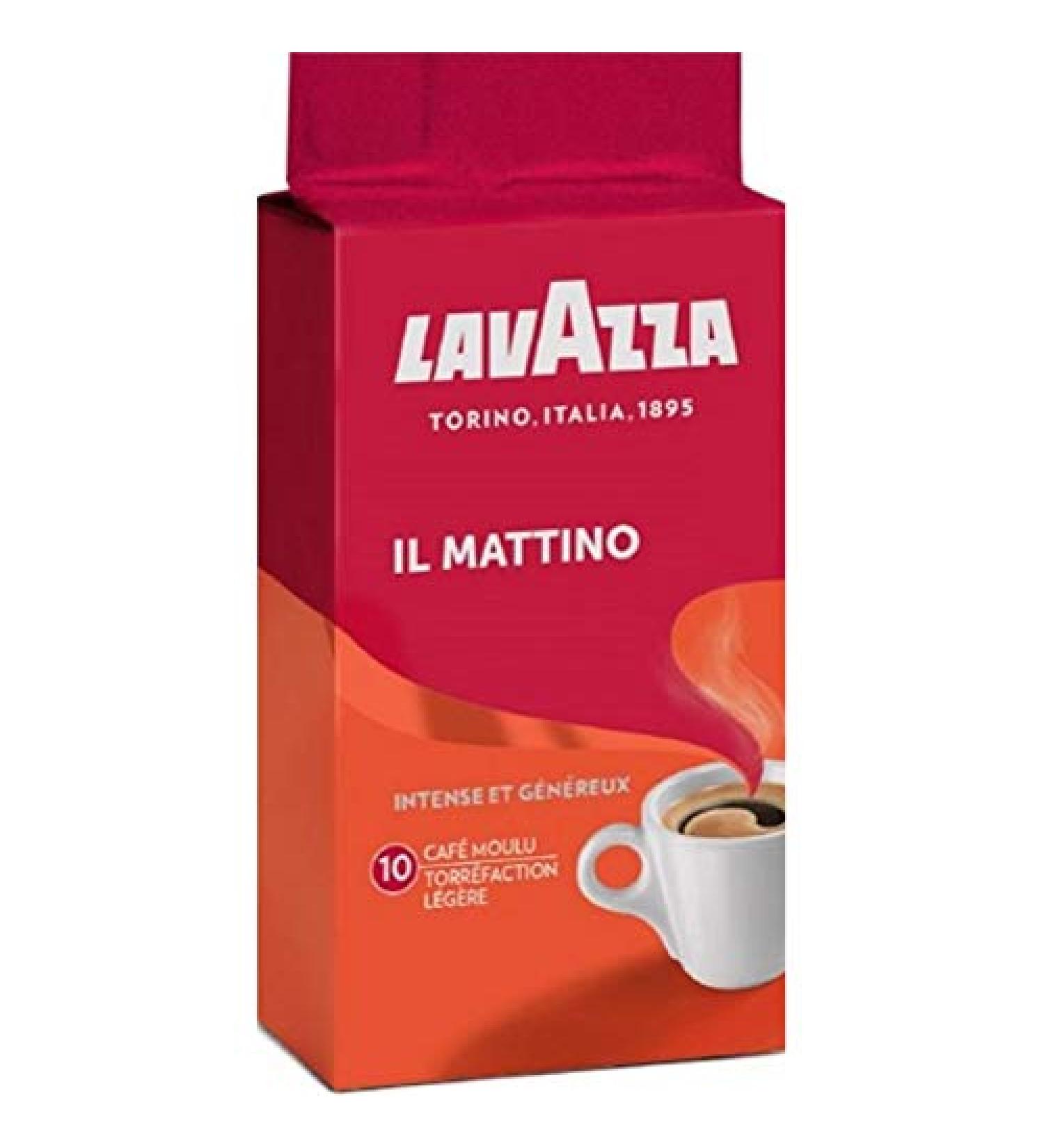G n rique Lavazza Il Mattino Ground Coffee 250 g for a Gentle Wake Up - Sweet Grocery - Set of 4