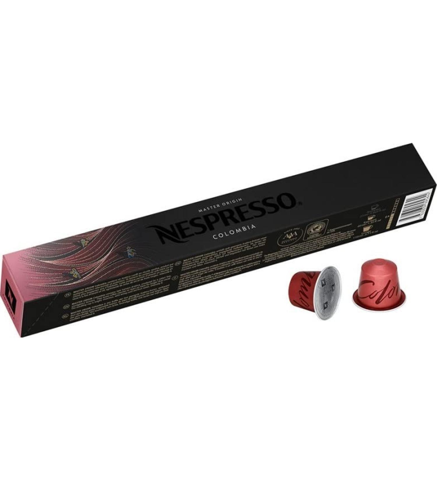 Nespresso Colombia Pack of 5 boxes of 10 tight espresso capsules (50 capsules in total)