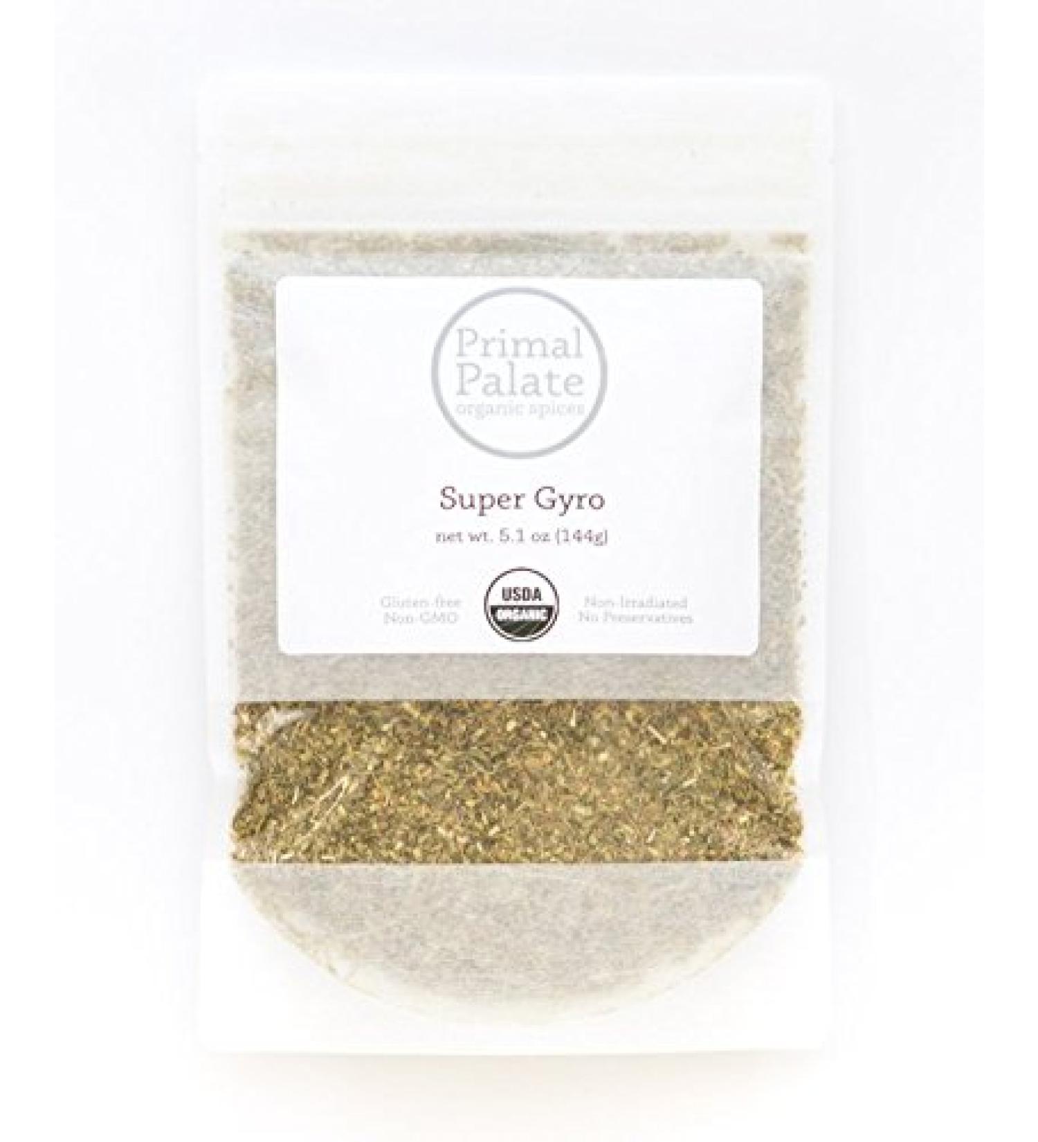Primal Palate Organic Super Gyro Seasoning - Certified Organic - 5.1 oz Resealable Bag - Buy Online on GoSupps.com