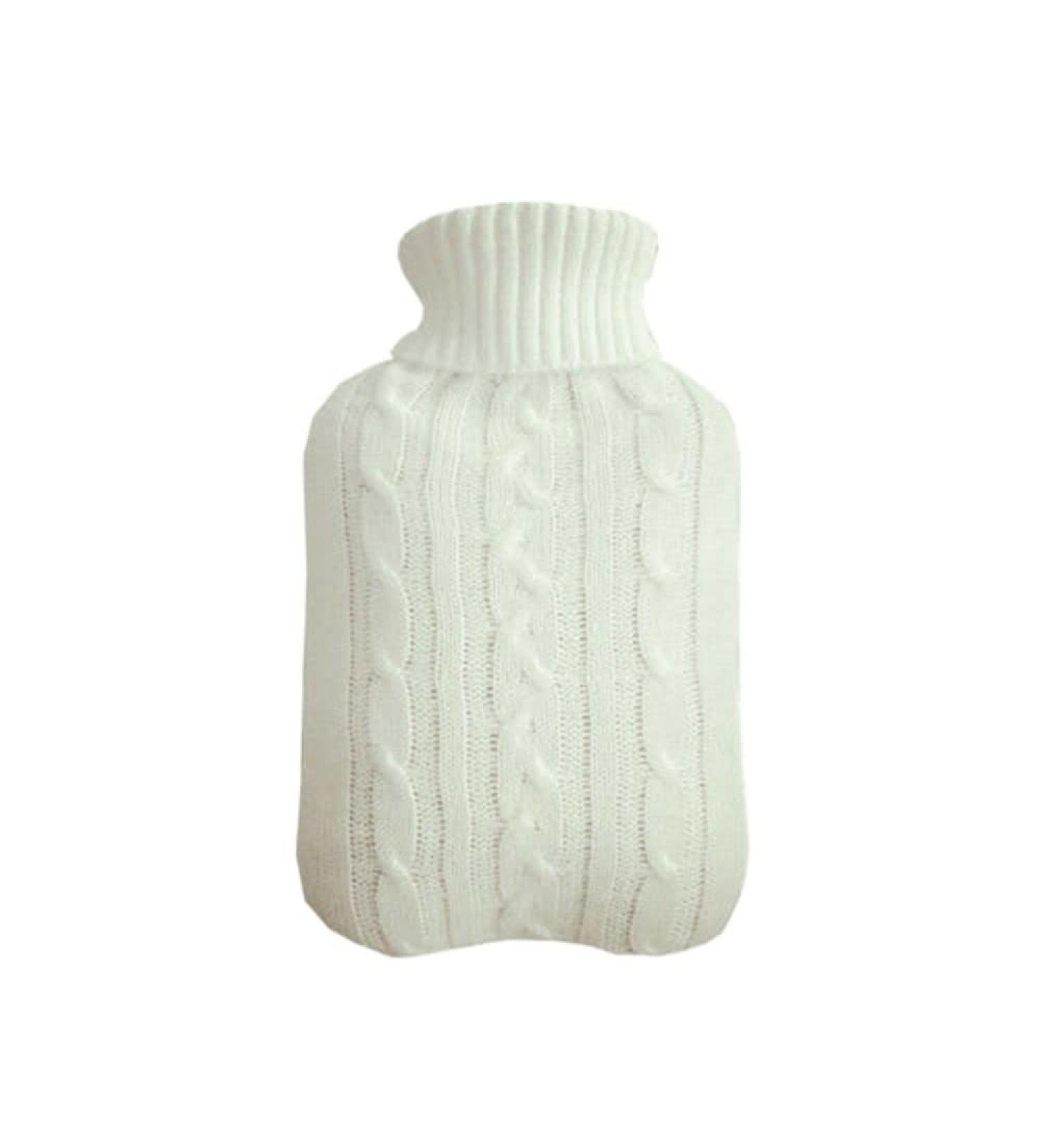 MAIES 2000ml Hot Water Bottle with Fleece Knitted Cover | Best Hand Warmer & Water Filled Bag for Comfort | International Shipping Available - Buy Online on GoSupps.com