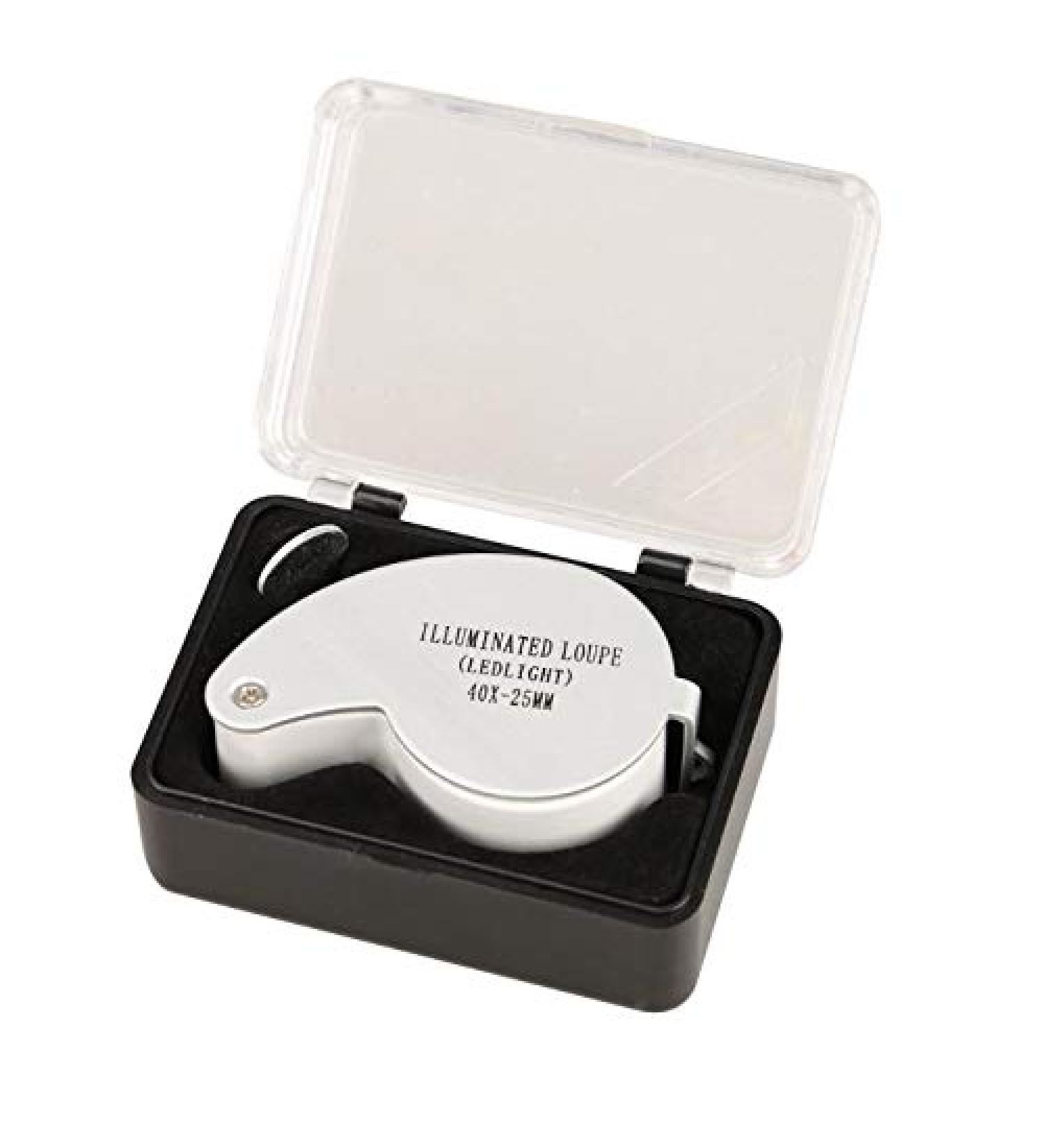 Magnifying Portable 40x 6-Shaped 25mm Lens Waterproof Jewelry Magnifier Illuminated Loupe with Two LED for Jewelry Store Made in China - Buy Online on GoSupps.com