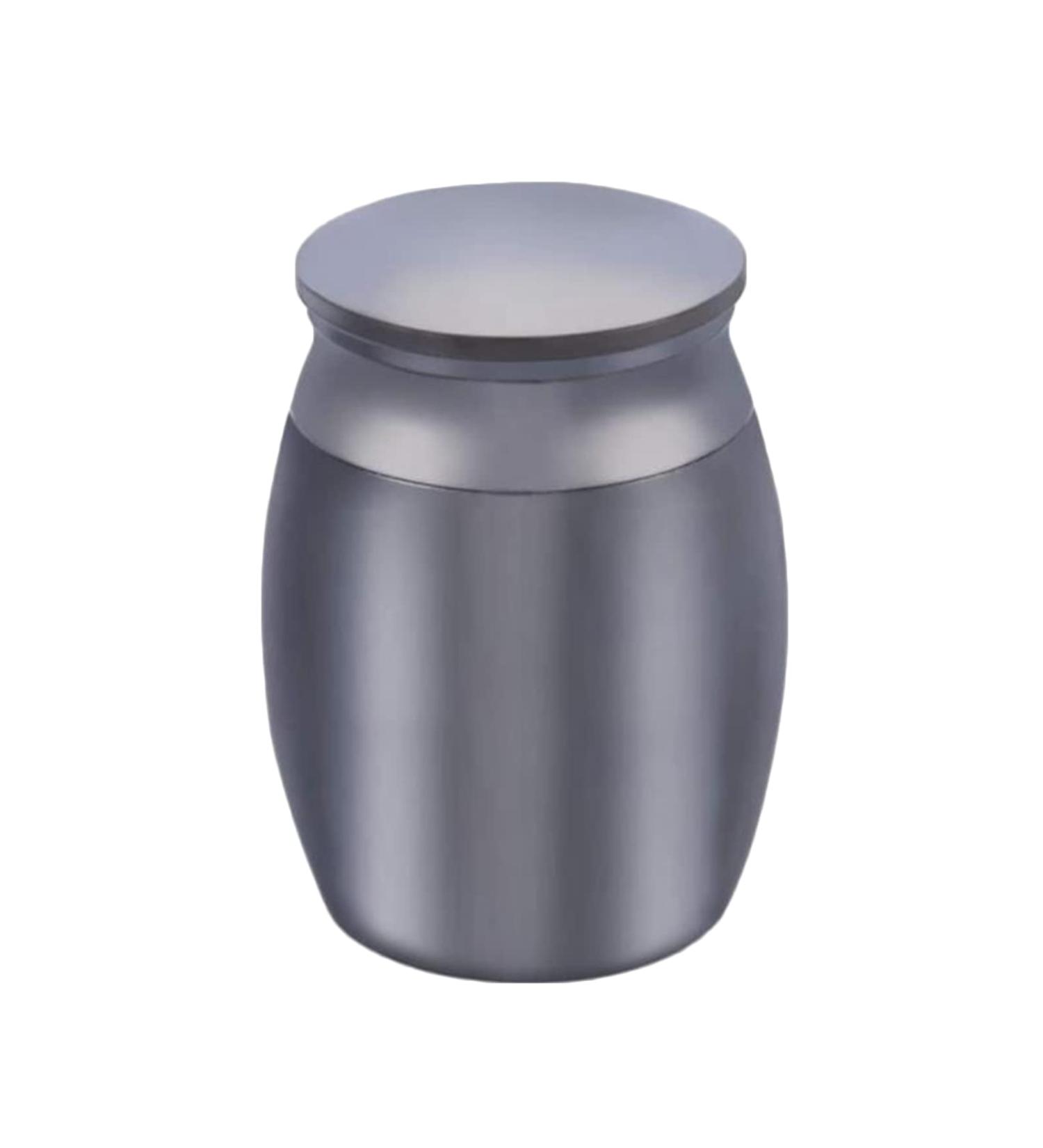 Mini Stainless Steel Waterproof Keepsake Urn for Human Pet Ashes - Small Memorial Cremation Jar (Black) - Buy Online on GoSupps.com