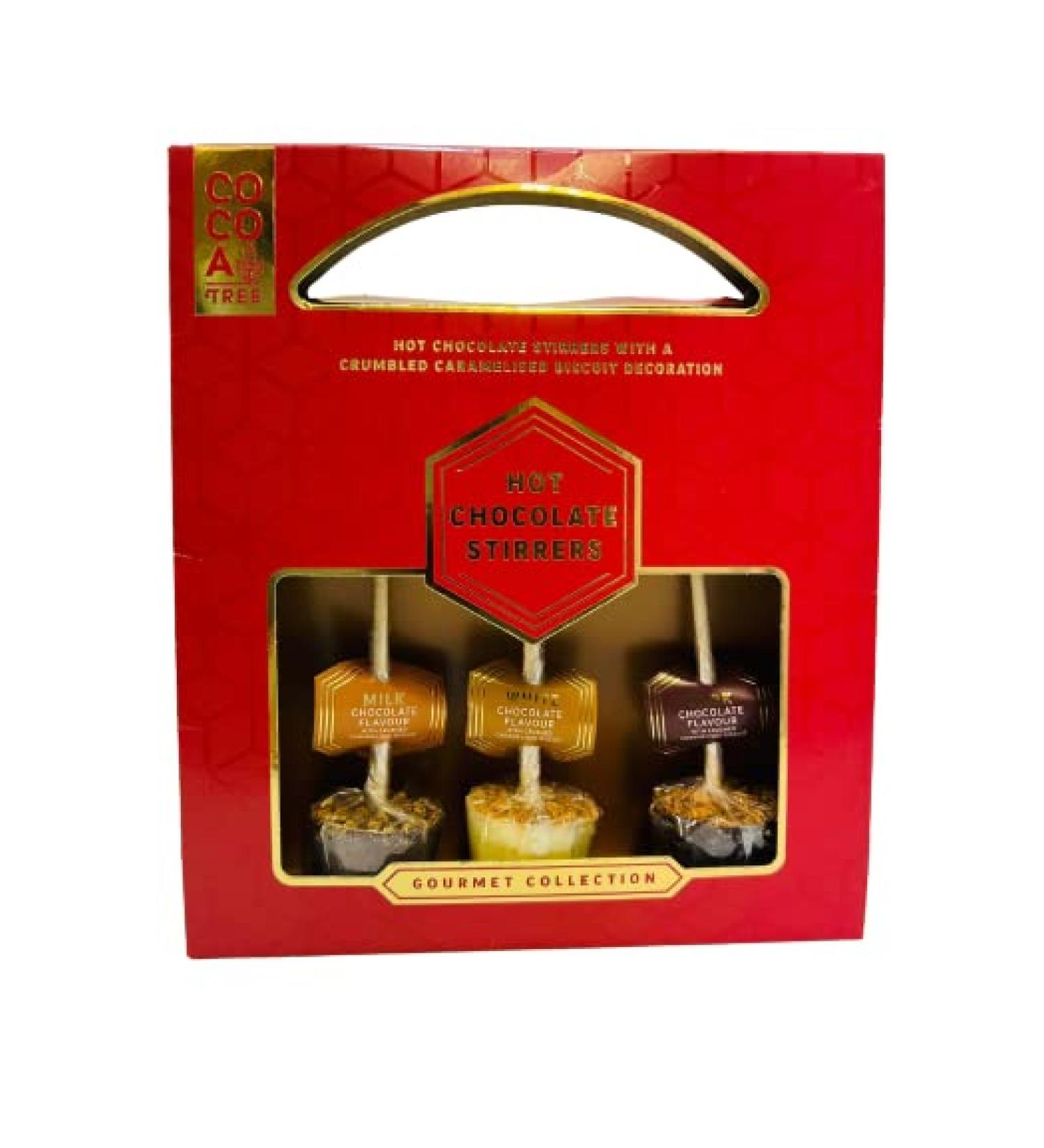 Hot Chocolate Stirrers With A Crumbled Caramelised Biscuit Decoration Pack With Milk Chocolate Stirrer White Dark Chocolate - Buy Online on GoSupps.com