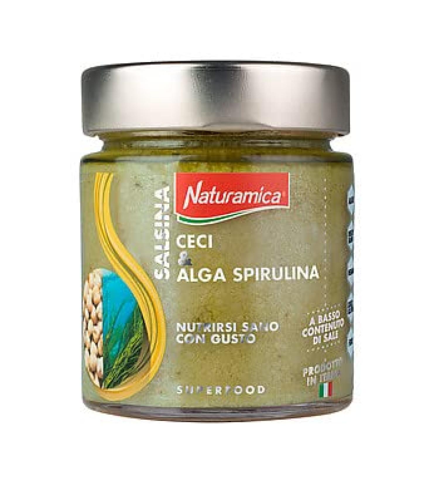 NATURAMICA Chick Peas and Spirulina Algae Superfood Pesto Sauce - All Natural Healthy Spread - 4.9 oz - Buy Online on GoSupps.com