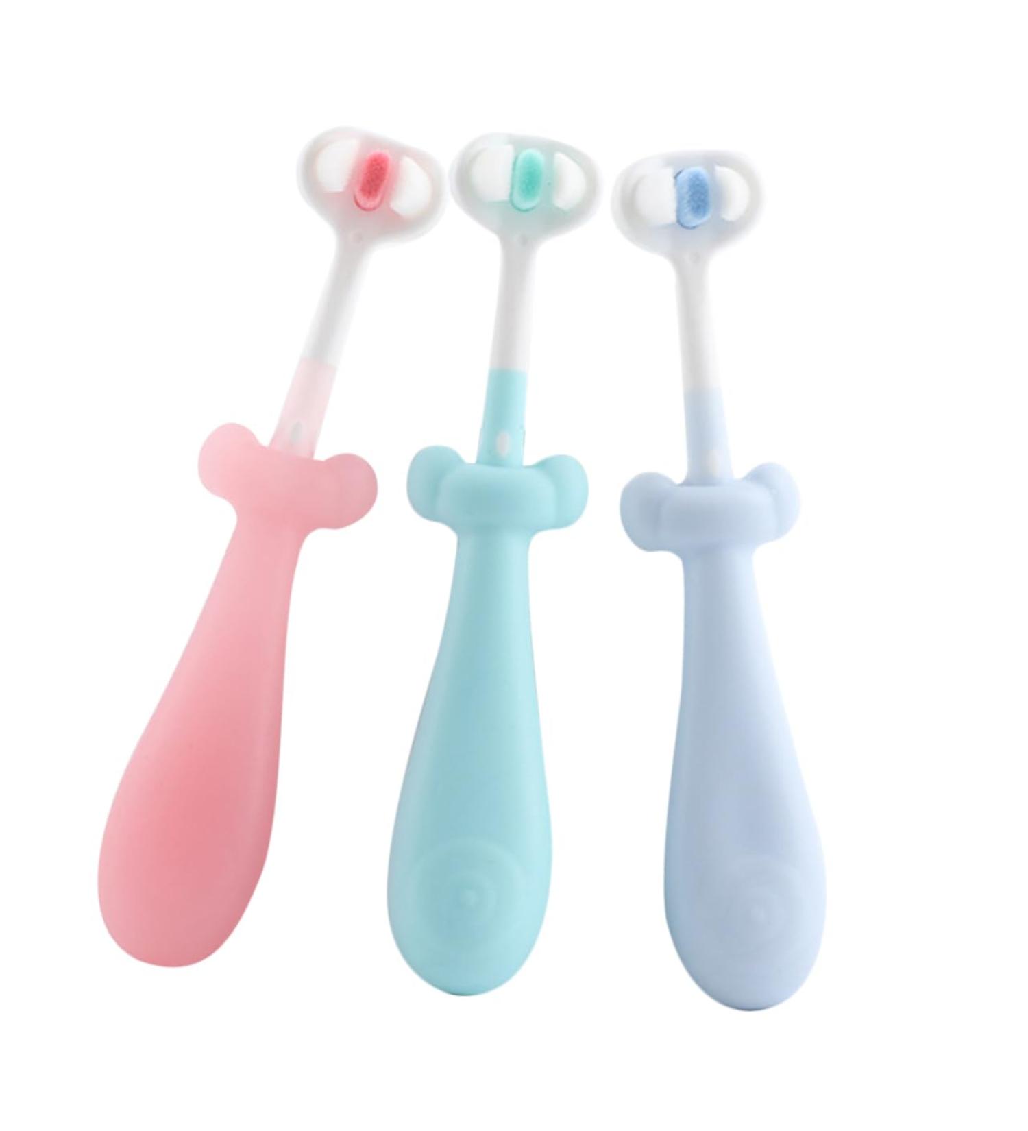 Healvian Kids Toothbrush Set - 3 Soft Decorative Baby Toothbrushes for Children & Toddlers - Buy Online on GoSupps.com