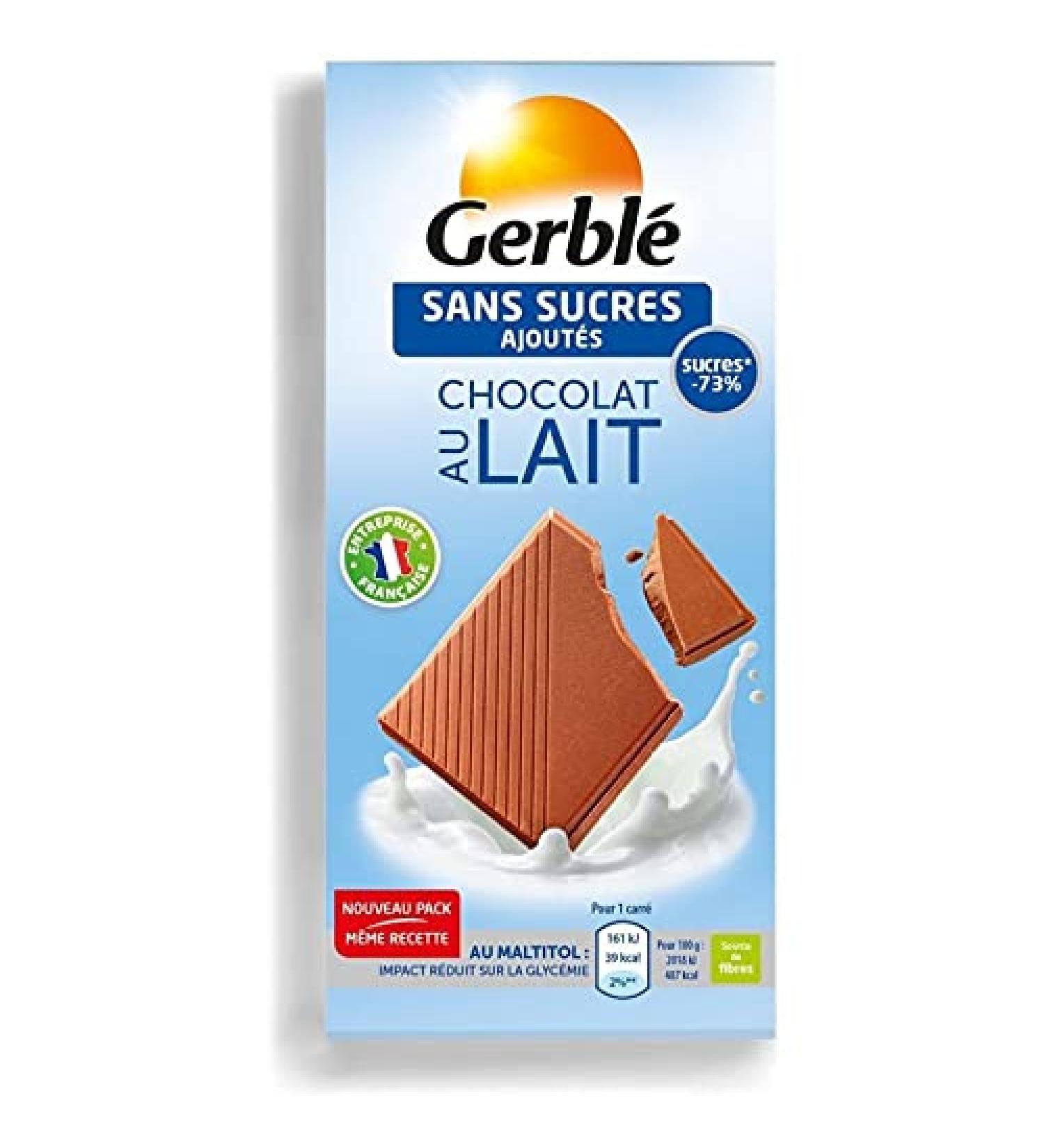 Gerblé Milk Chocolate Without Added Sugars 80g (Pack of 6)