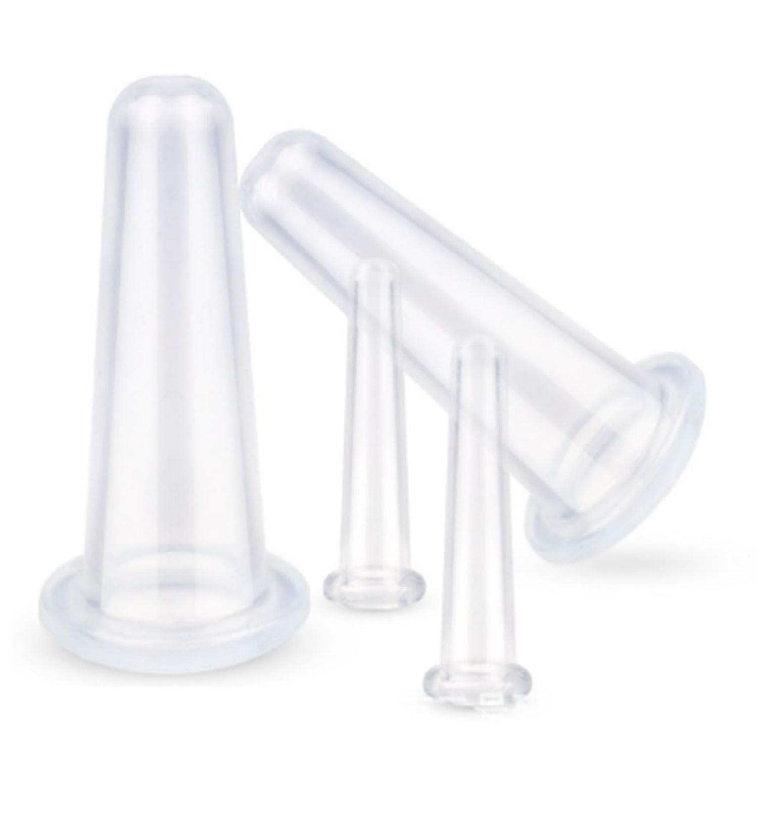 4-Part Silicone Vacuum Anti-Aging Facial Suction Cup Set | Facial Care & Body Massage Tools - International Shipping Available - Buy Online on GoSupps.com