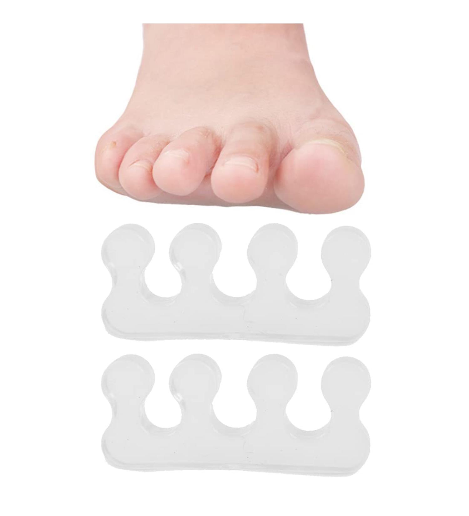 LIUJZZJ Silicone Toe Separator - Pedicure Toe Correction & Hallux Valgus Splint for Ball Protection | Transparent & Comfortable - Buy Online on GoSupps.com