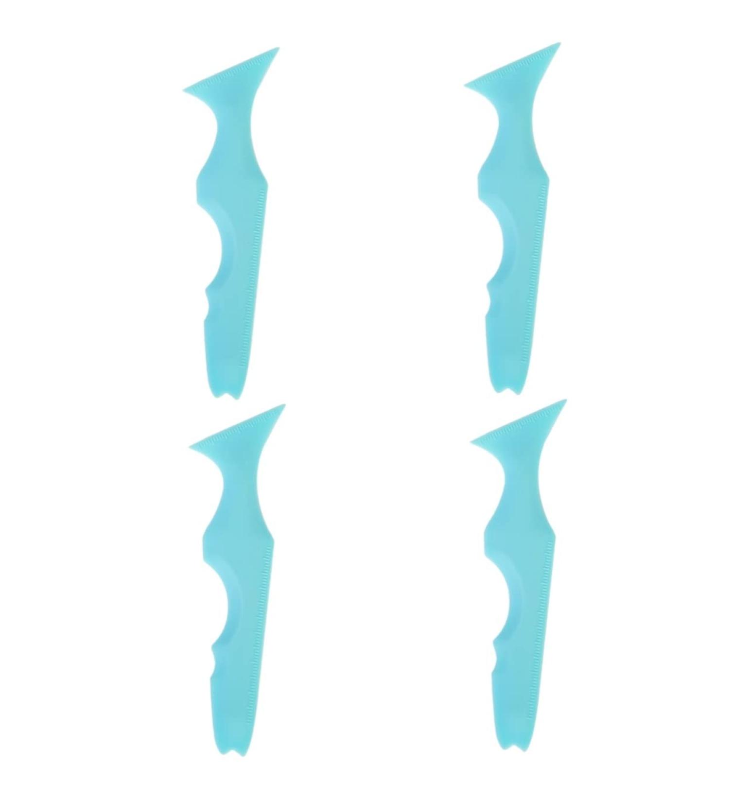 Beavorty 4pcs Silicone Beauty Ruler Lash Applicator Makeup Eyeliner Eye Makeup Applicators Eyeliner Assistant Helper Silicone Eyeliner Stencils Makeup Tool Multi-function Eyeliner Stencil 15X4.15CMx4pcs Bluex4pcs - Buy Online on GoSupps.com