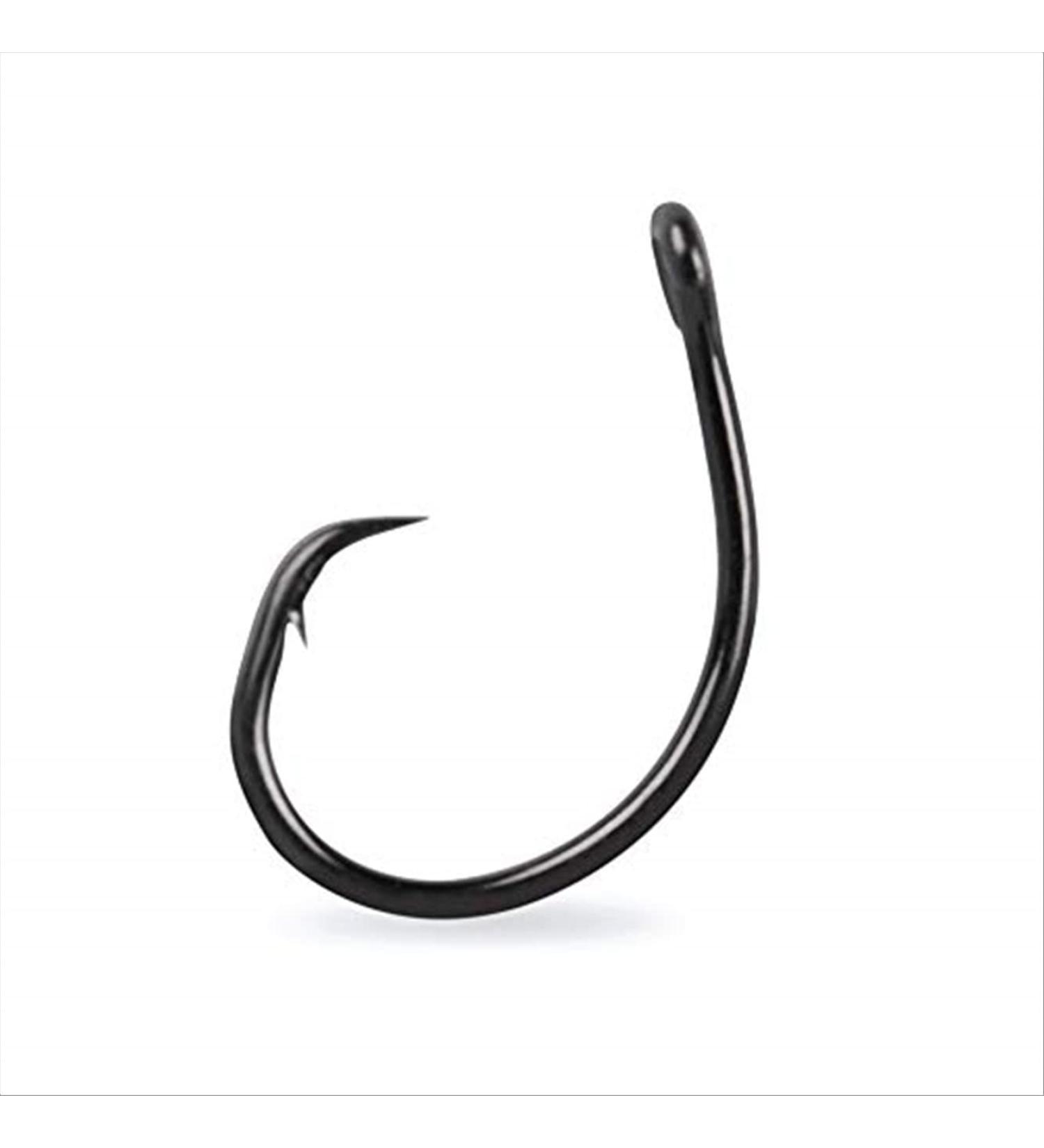 Mustad Demon Perfect Circle Hooks, in-Line Black Nickel Size 1/0, Pack of 25 1x Fine Wire