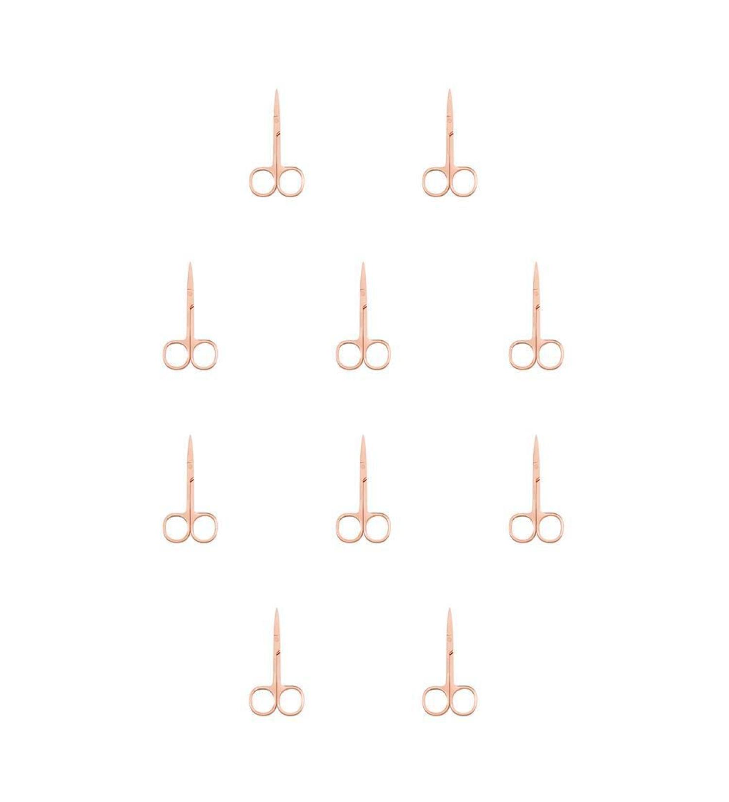 IOIUSKKU 10 Set of Nail Cuticle Nippers Stainless Steel Scissors Electroplating Convenient Trimming Tool Nose Hair Tweezer Plated Rose Gold Plated Rose Gold 10Set - Buy Online on GoSupps.com