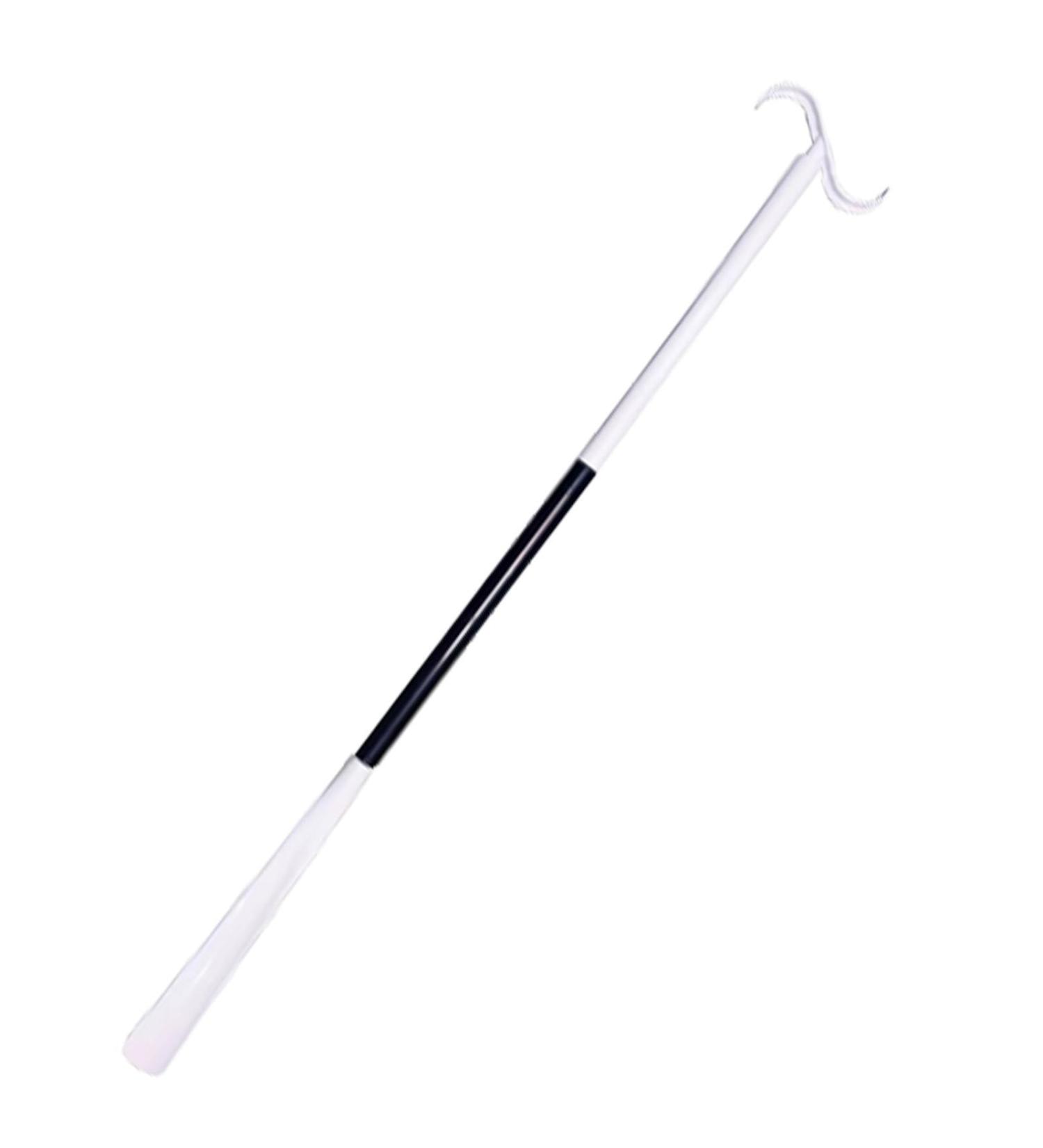 Fenteer Adjustable Long Handle Shoe Spoon & Sock Remover Tool White & Black Easy Aid for Shoe Slip-On & Off - Buy Online on GoSupps.com