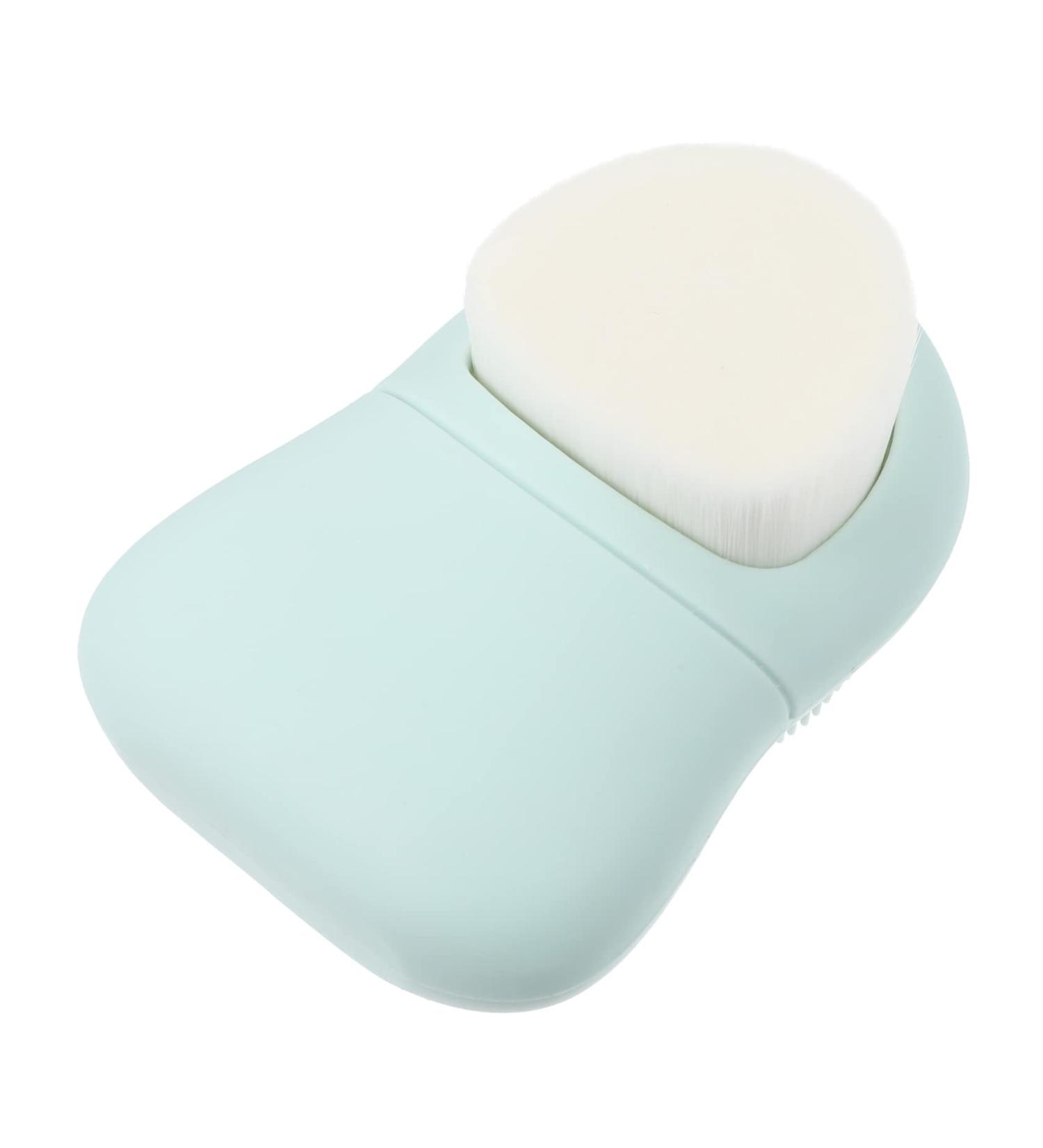 Gogogmee Silicone Face Brush Face Cleansing Brush Cleaning Scrubber Facial Cleansing Brush Face Scrubber Brush for Women Deep Face Cleaning Brush Silicone Brush Double Sided 8x6cm Green - Buy Online on GoSupps.com