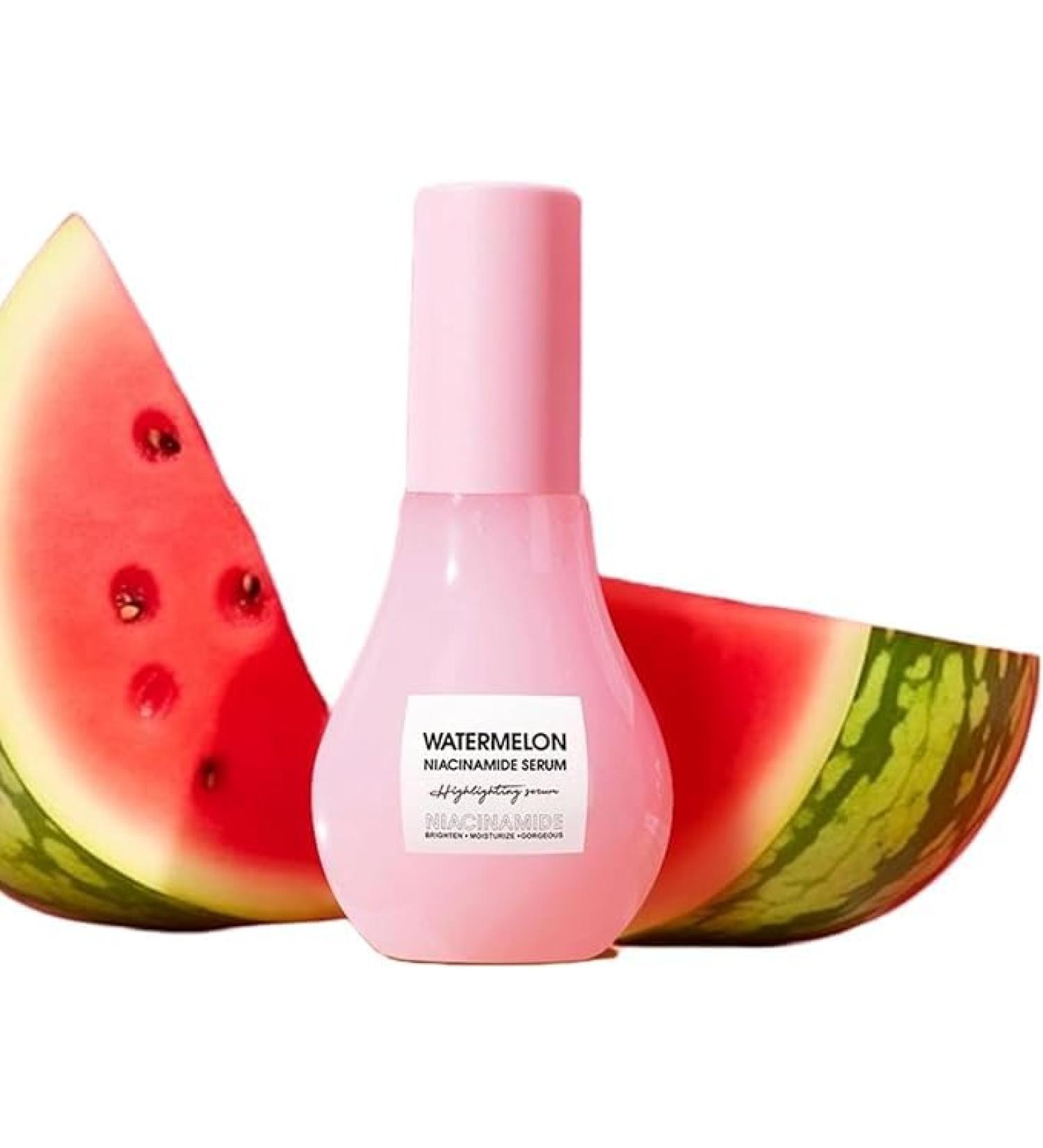 2024 New 1/2/3Pcs Watermelon Niacinamide Serum - Hydrating & Brightening with Hyaluronic Acid | Glycerin | and Vitamin E | Lightweight Facial Serum & Makeup Primer Liquid Highlighter - 75ml (1 Bottle Watermelon Niacinamide Serum) - Buy Online on GoSupps.com