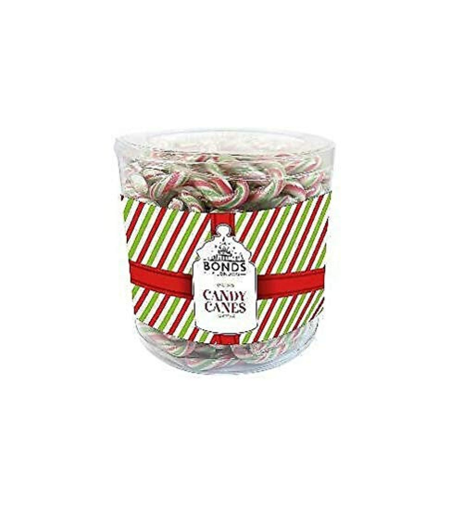 Bonds of London Mini Christmas Peppermint Candy Canes Red White & Green 1.25 kg Peppermint 1.25 kg (Pack of 1)