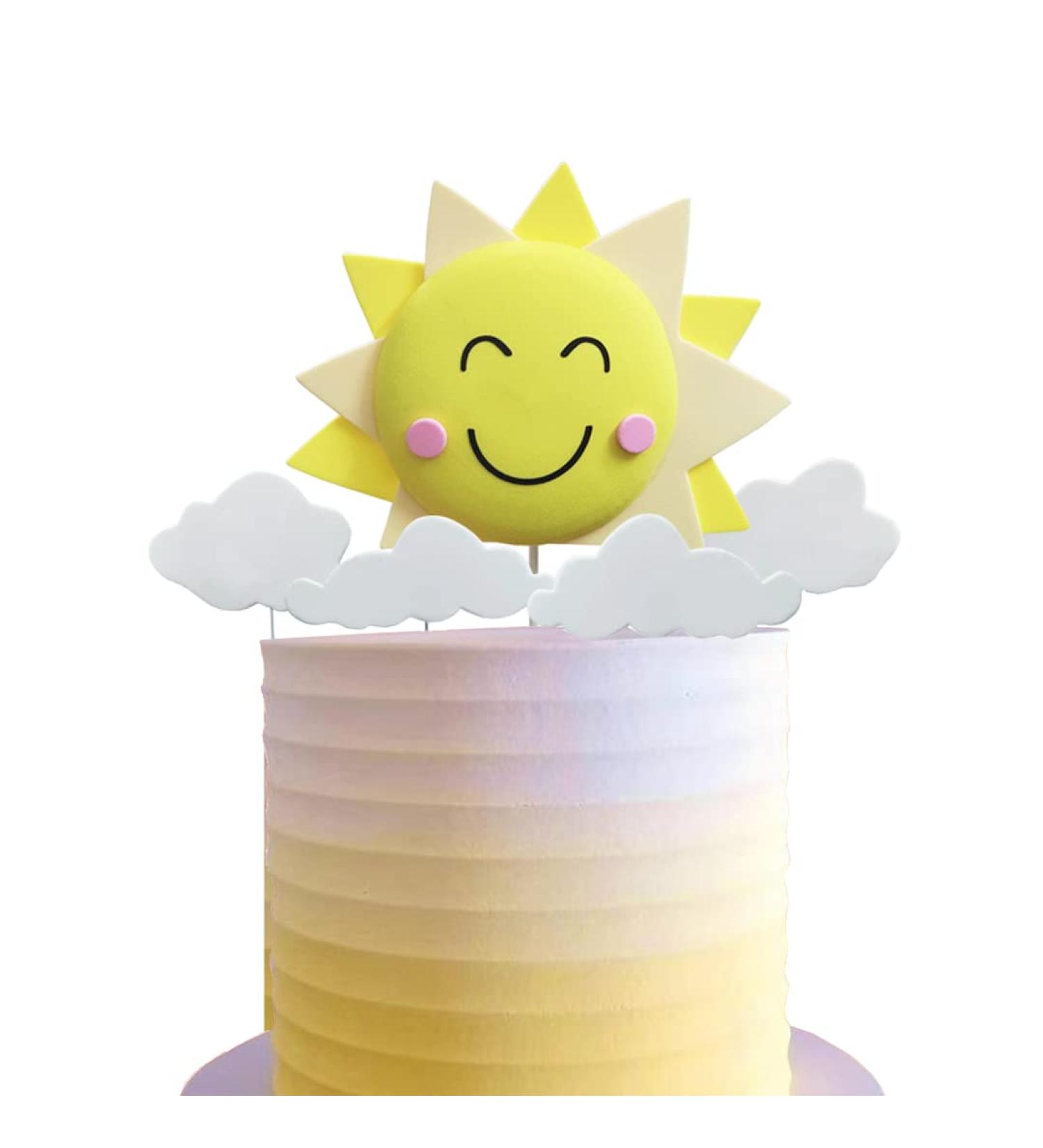 Sun Cake Topper with Sun Smile Face Could Cake Topper for You Are My Sunshine Party - Buy Online on GoSupps.com