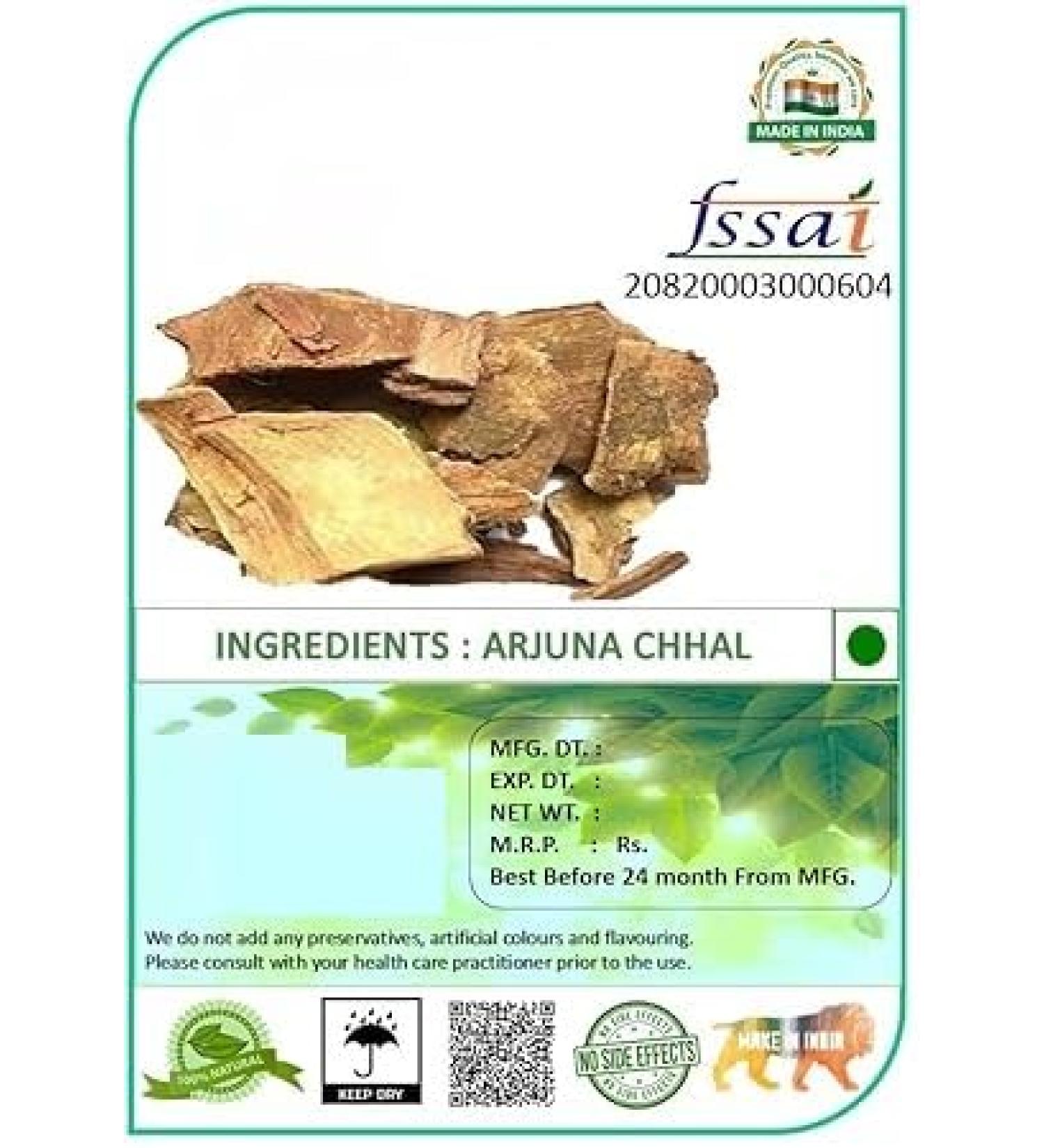 JEVR Arjun Ki Chaal | Arjun Chaal - 500g | Terminalia Arjuna Dry - 200g - Arjuna Chaal - Buy Online on GoSupps.com