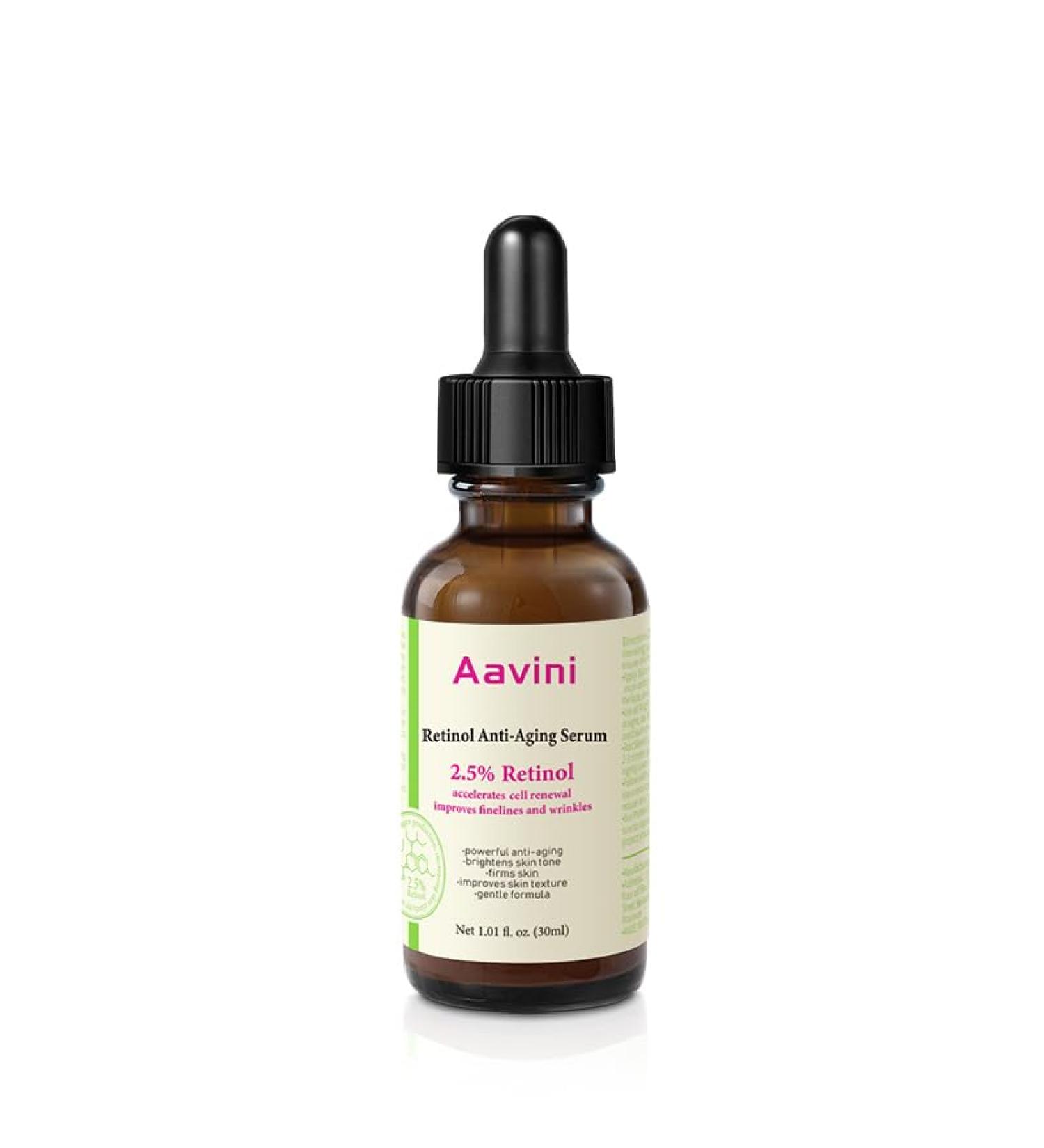 Retinol Anti-Aging Serum 2.5% Dual Retinol Peptides & Botanical Extracts Firming Smoothing Gentle Slow Release Formula For Fine Lines & Elasticity - Buy Online on GoSupps.com