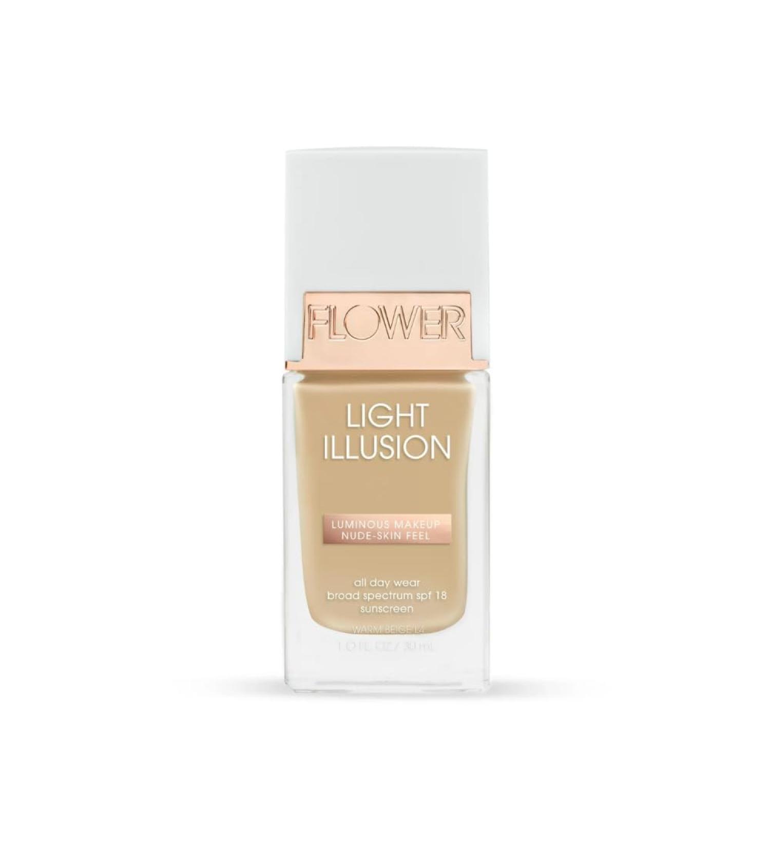 FLOWER BEAUTY Light Illusion Foundation - Warm Beige  - Buy Online on GoSupps.com