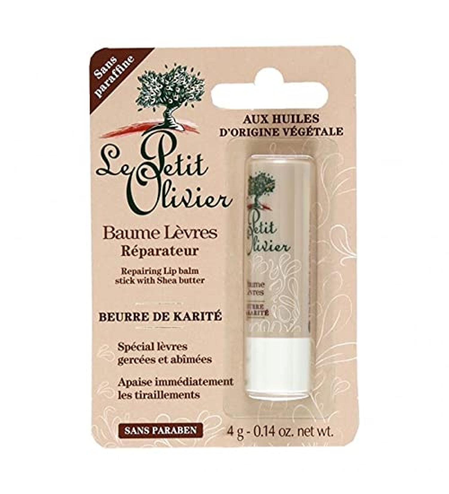Le Petit Olivier Repairing Lip Balm Shea Butter Paraben Free 4g (pack of 3)