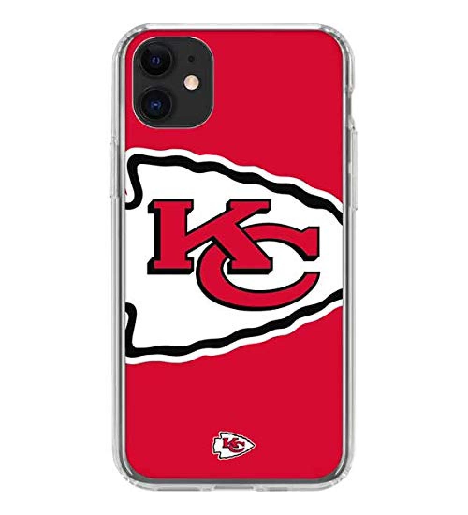 Kansas City Chiefs iPhone 11 Clear Case - Official NFL Licensed Large Logo Design - Buy Online on GoSupps.com