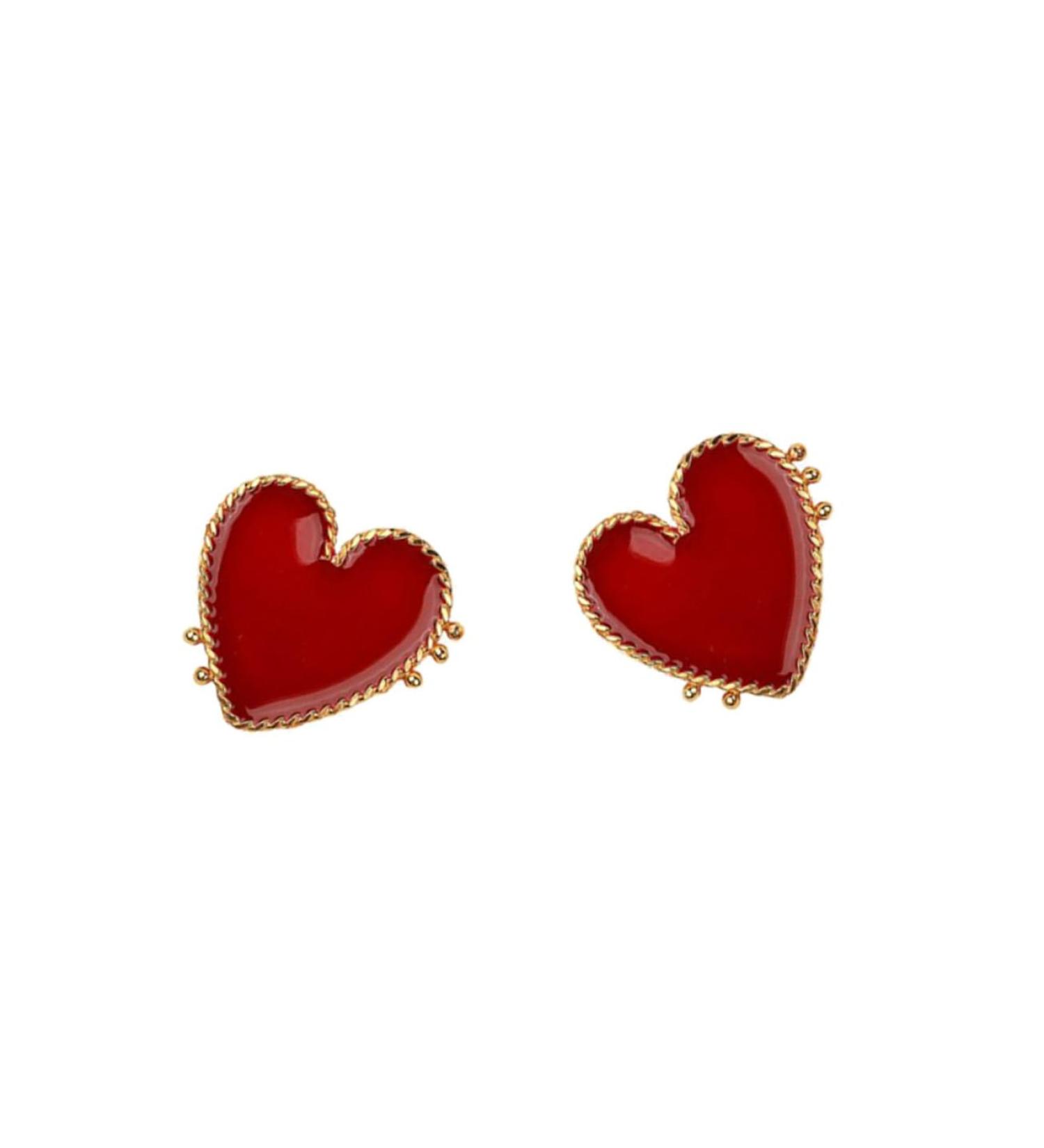 Adorainbow 1 Pair Heart Studs Ladies Miss Earring - Buy Online on GoSupps.com