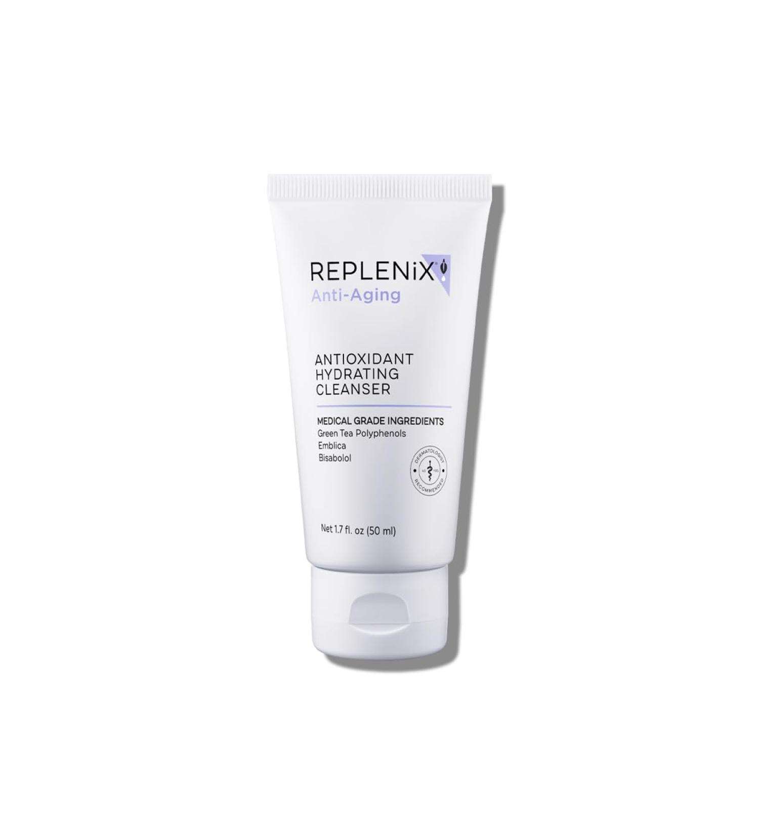 Replenix Antioxidant Hydrating Cleanser Medical-Grade Gentle Face Wash for Dry & Mature Skin Travel Size - Buy Online on GoSupps.com