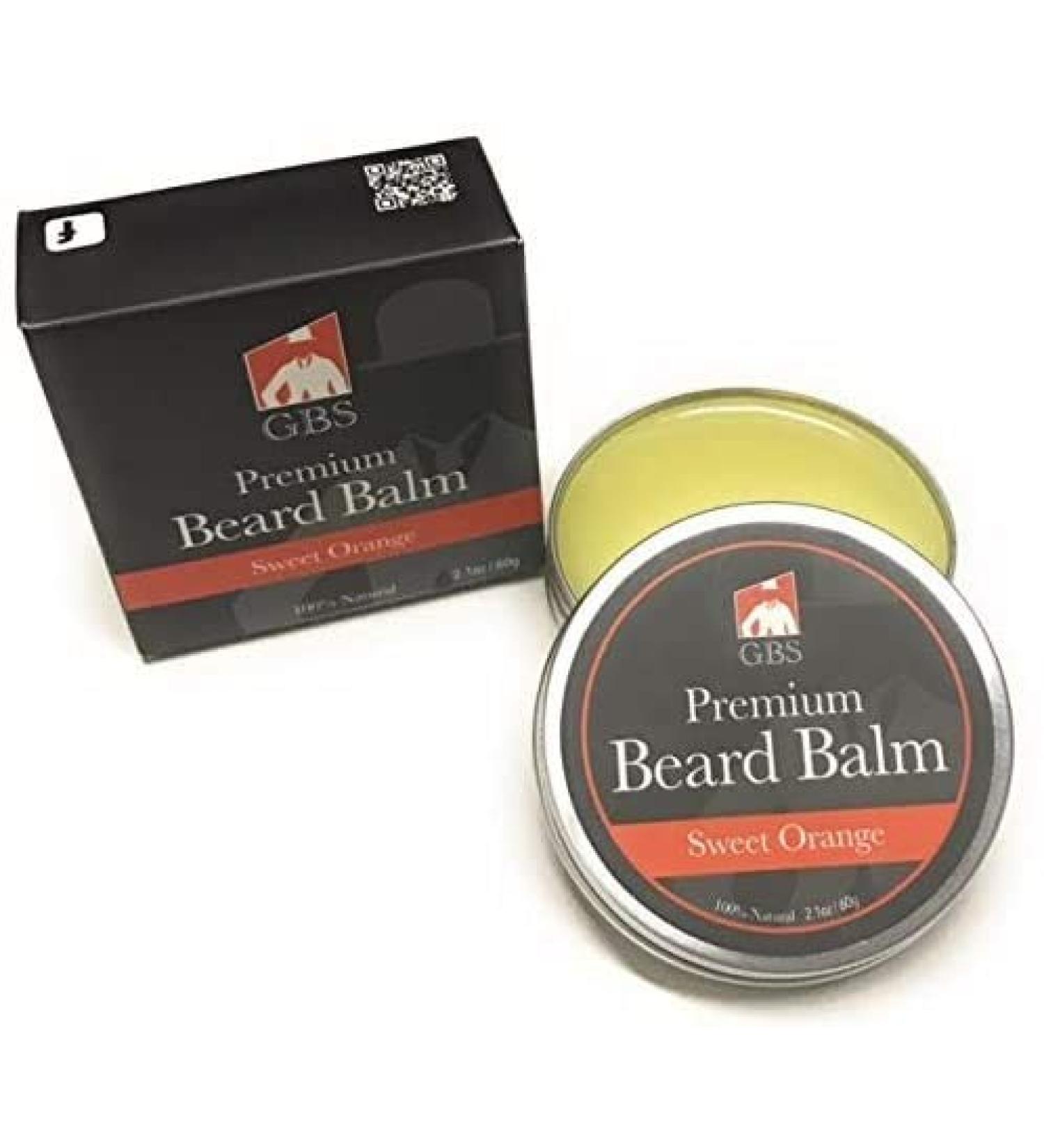 G.B.S Beard Balm Sweet Orange - Natural Ingredient Beard Softener & Moisturizer for All Lengths - 2.1 oz International Shipping - Buy Online on GoSupps.com