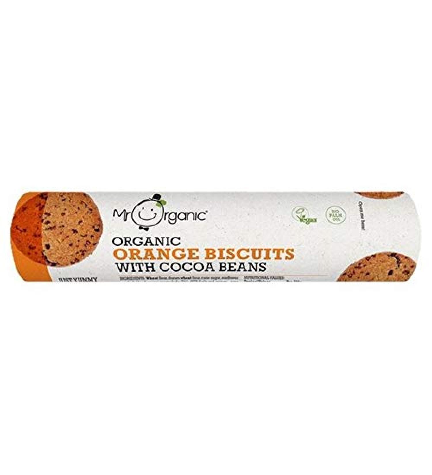 Mr Organic Mr Organic Orange Biscuits with Cocoa Beads 250g