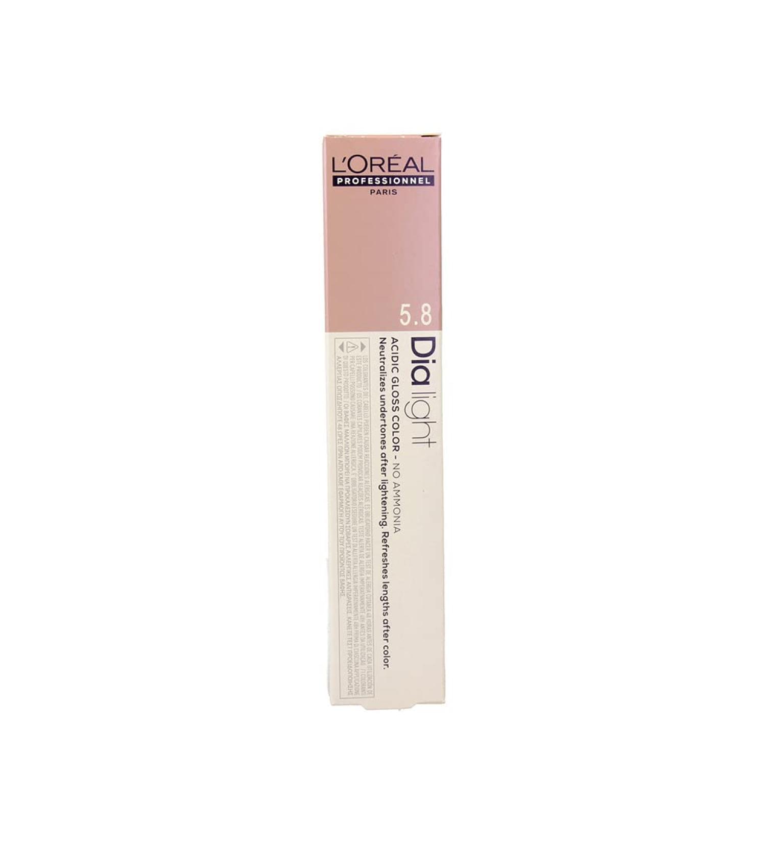 L'Or al Professionnel DiaLight 5.8 Colouring Light Brown Mocha Free Ammonia 50 ml - Buy Online on GoSupps.com